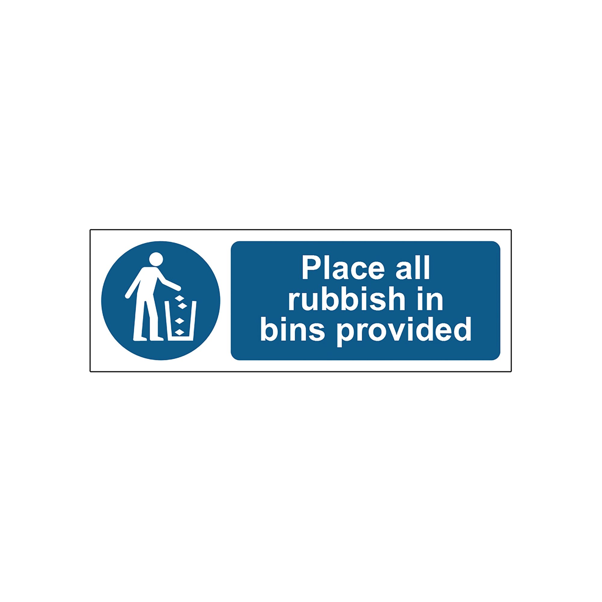 ALL RUBBISH BINS SIGN 1.2 PP 300X100