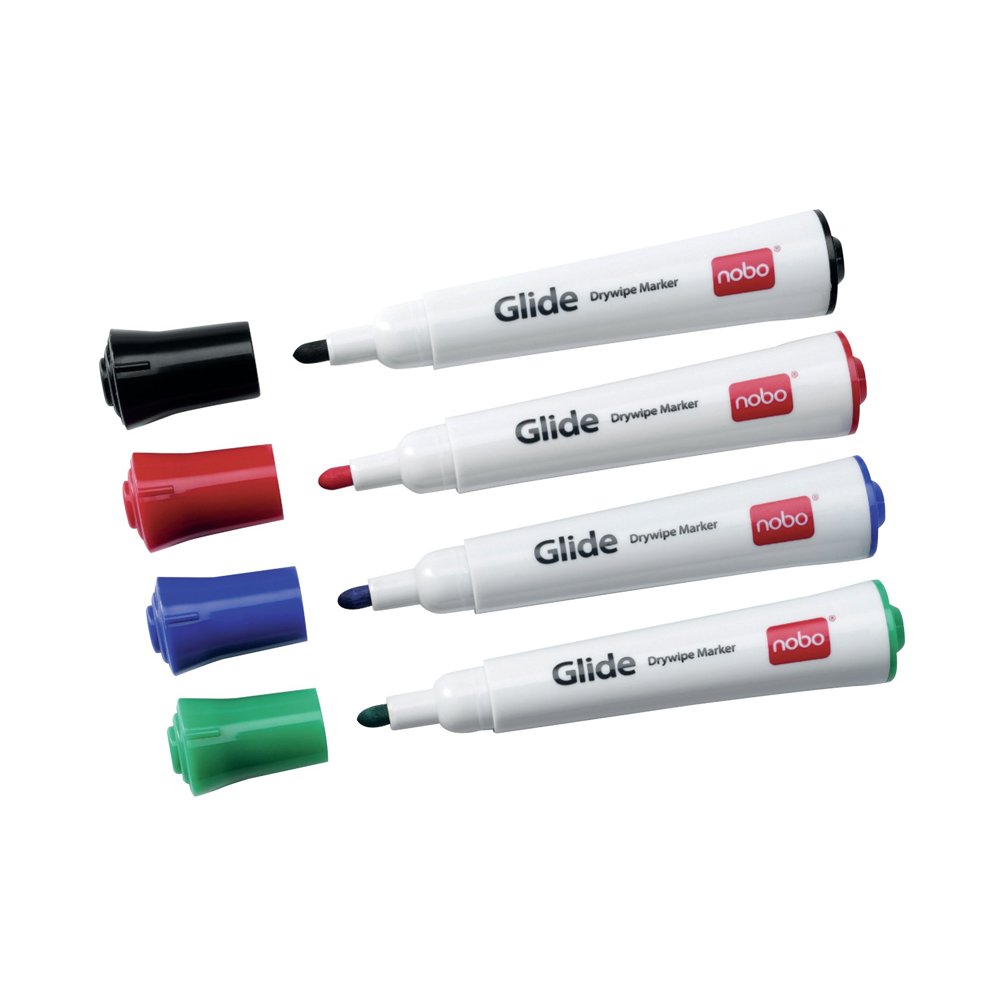 NOBO GLIDE DRYMARKER ASSORTED PK4