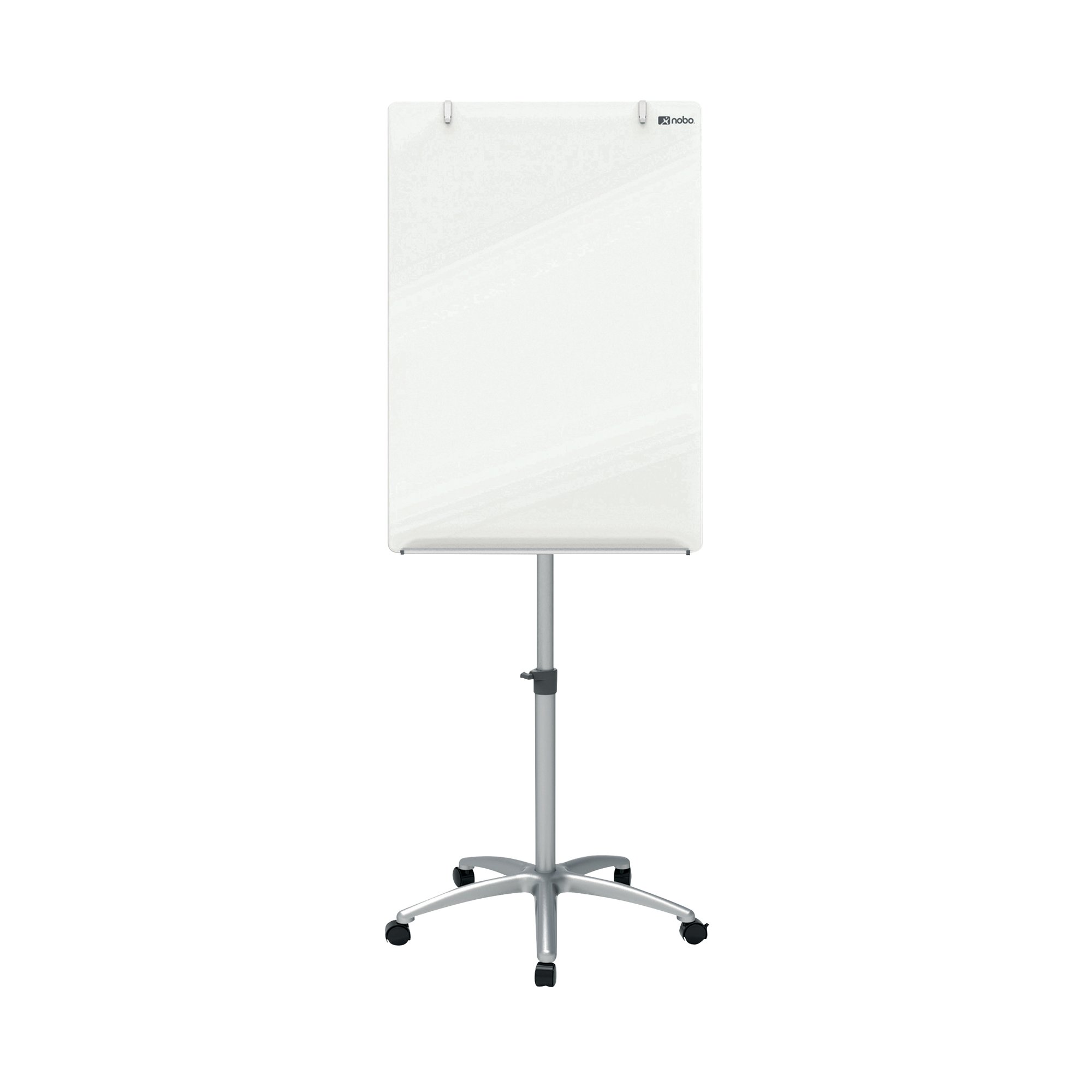 NOBO GLASS MOBILE EASEL BRILL WHITE