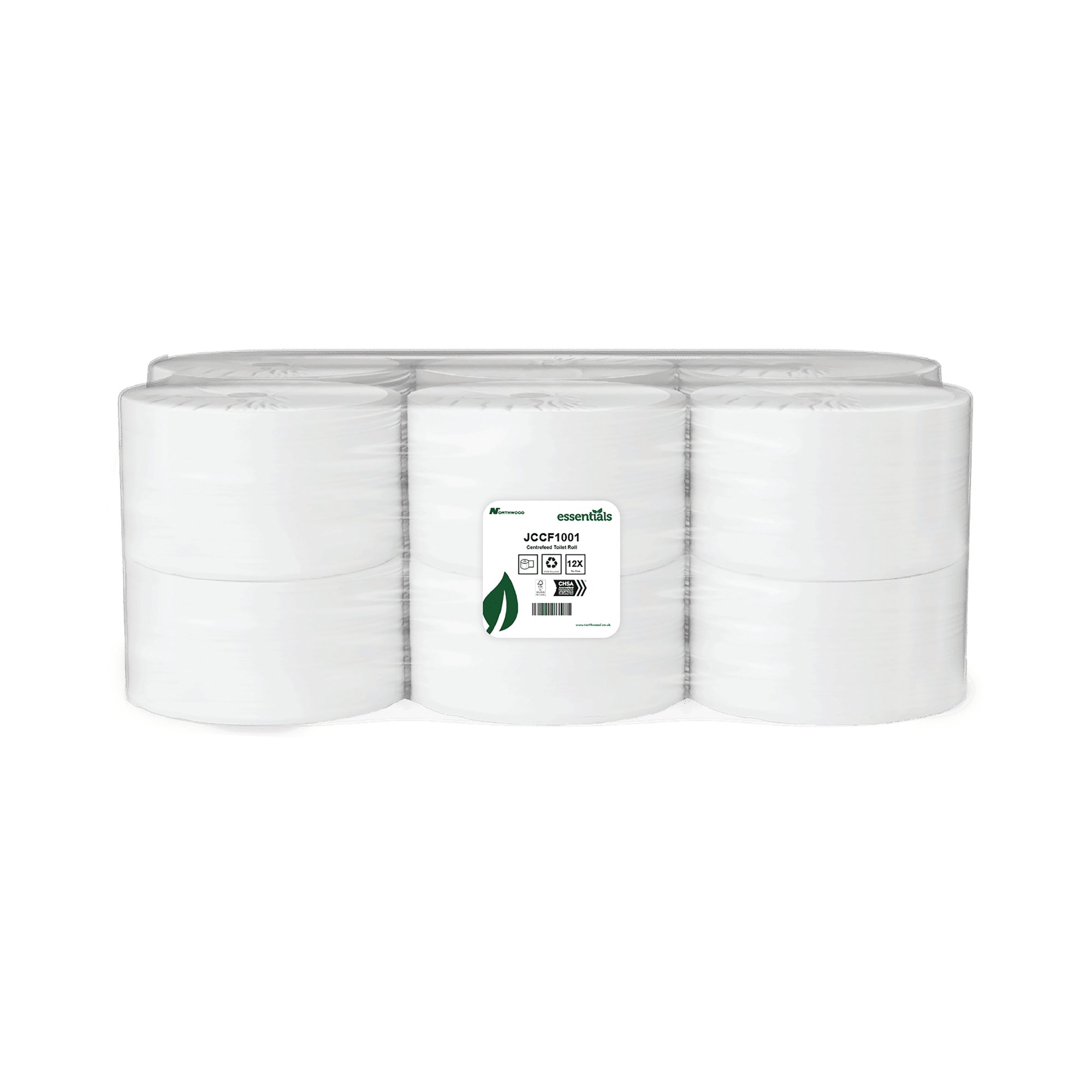 CENTREFEED WC ROLL 2-PLY 100M PK12