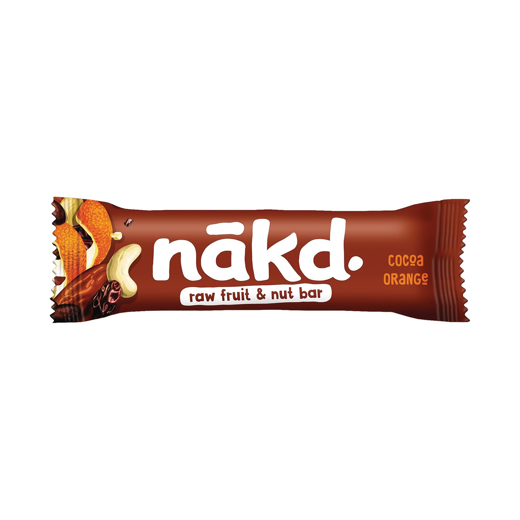 NAKD COCOA ORANGE BARS 35G PK18
