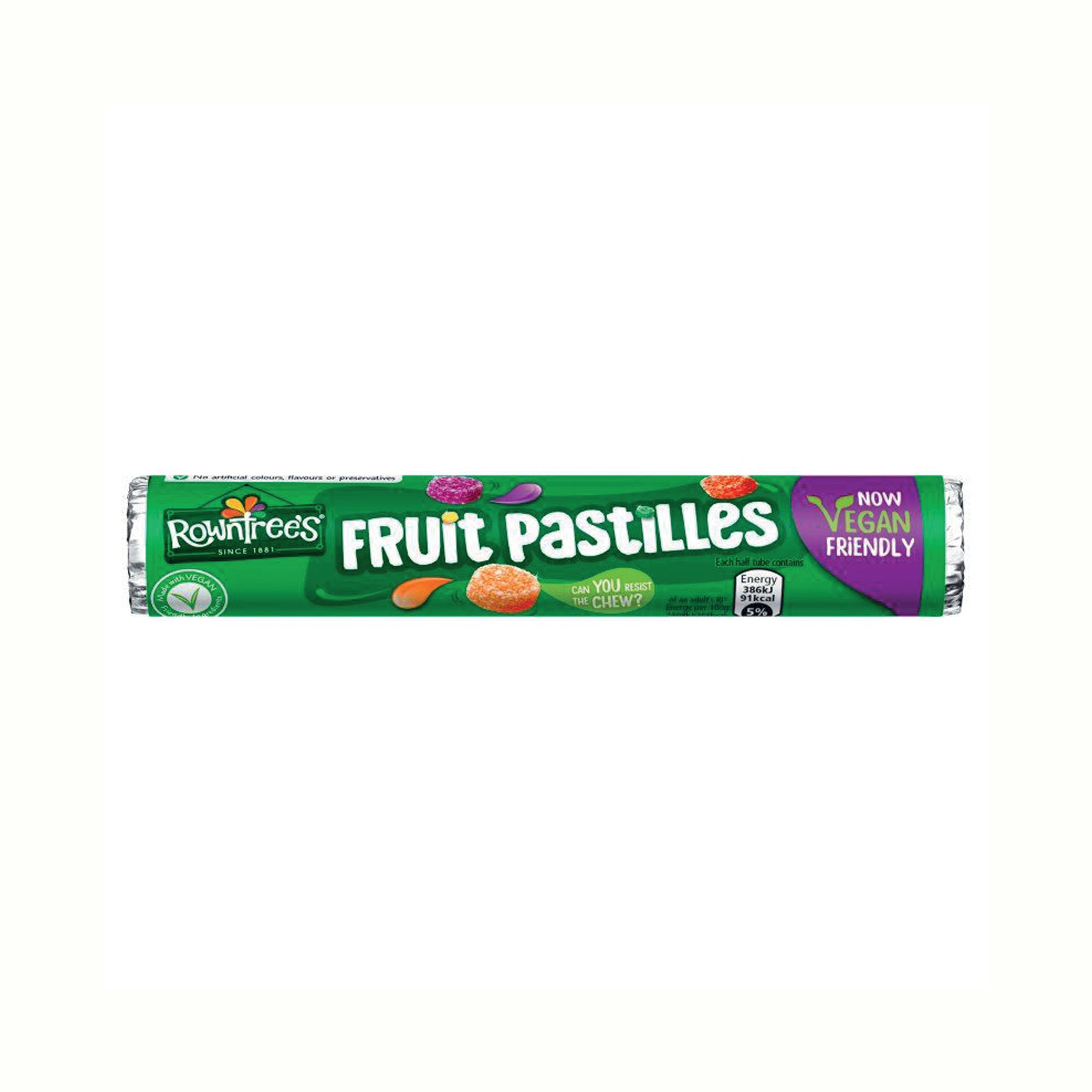 ROWNTREES FRUIT PASTIL TUBE 48G PK32