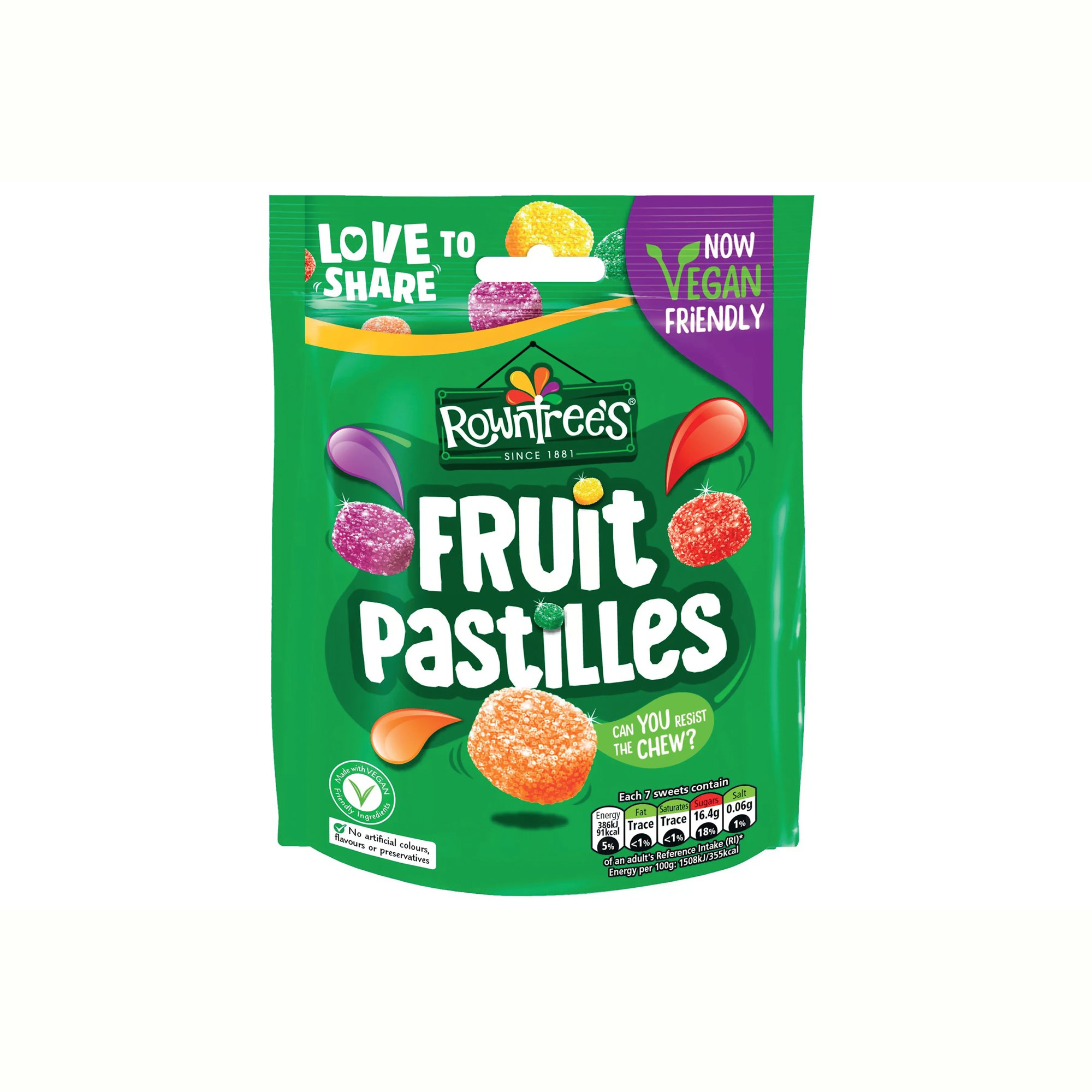 ROWNTREES FRUIT PASTILLES BAG 143G