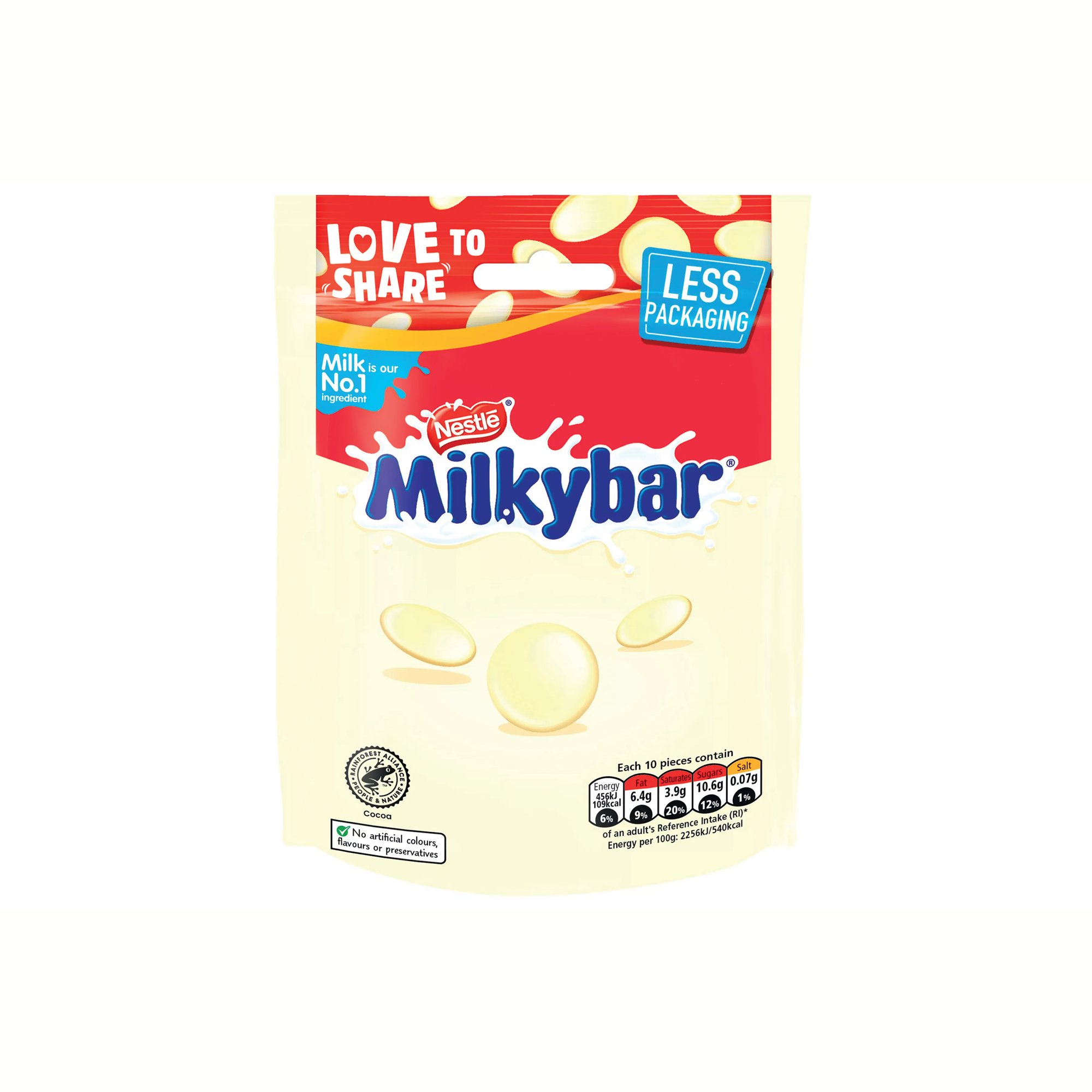MILKYBAR WHT CHOC GT BUTTONS BAG 94G