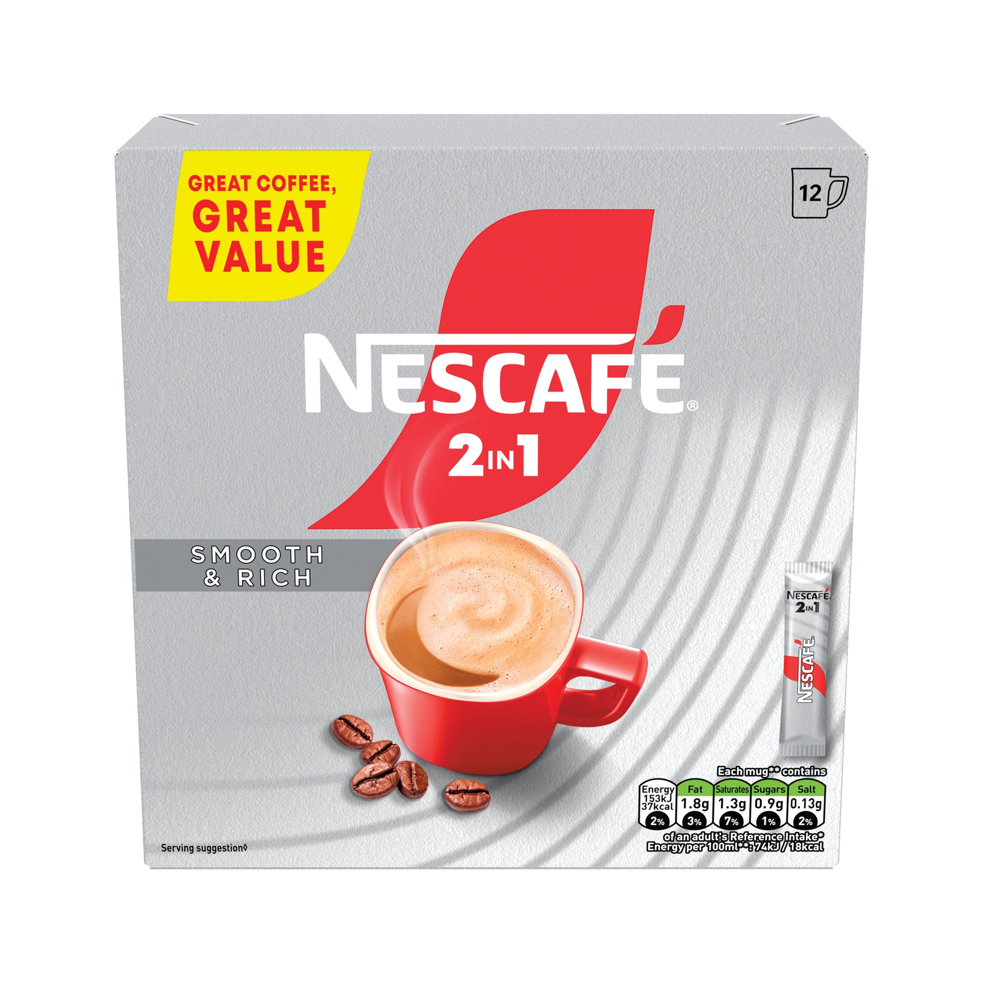NESCAFE 2IN1 ORIGINAL COF SAC PK12