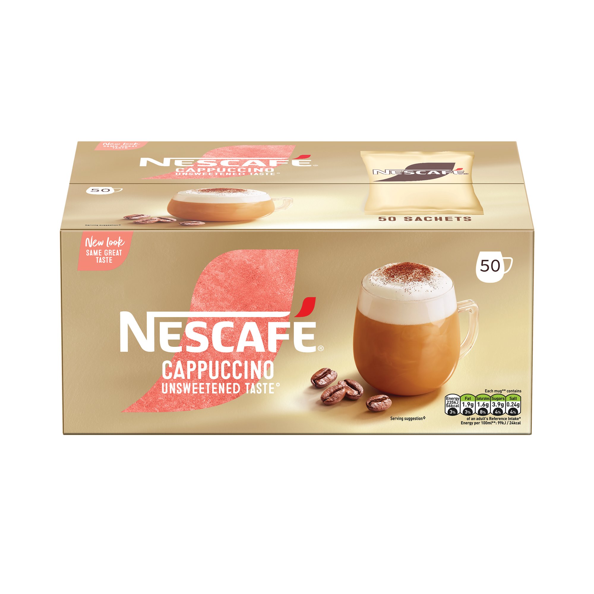 NESCAFE CAPPUCCINO UNSWEET SACH PK50