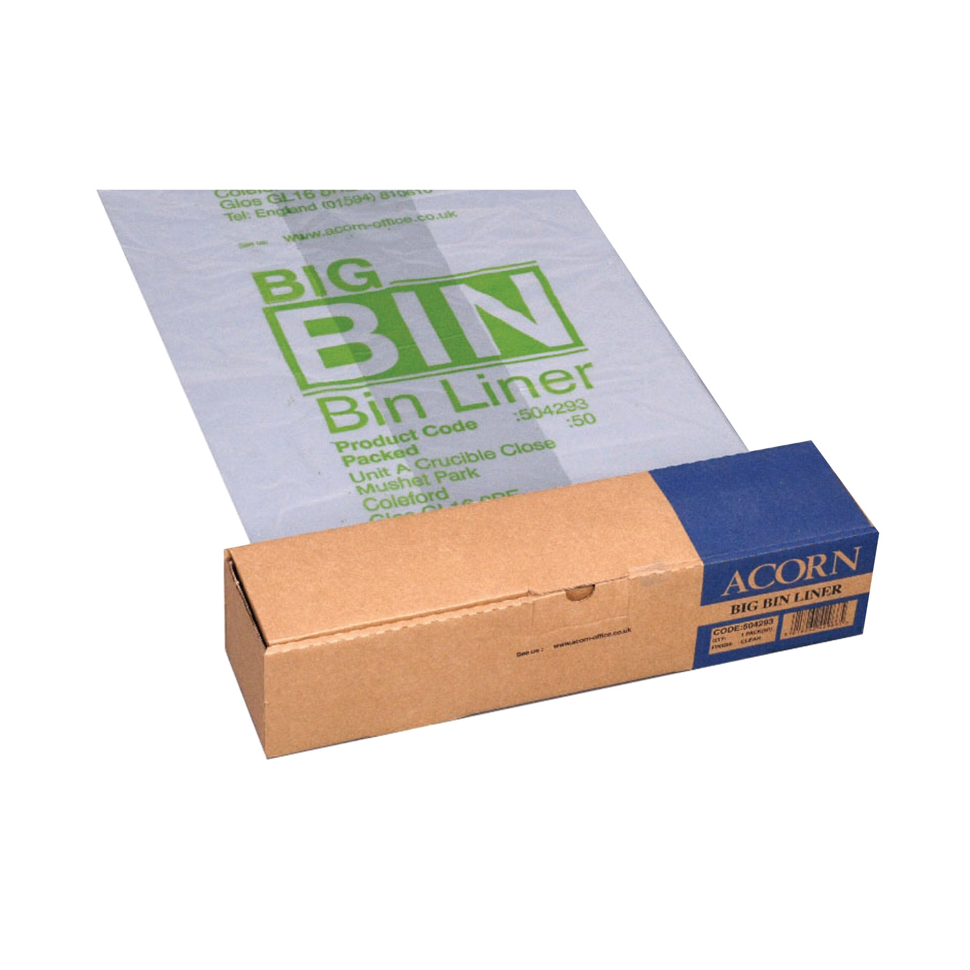 ACORN BIG BIN LINERS RE-USABLE PK50