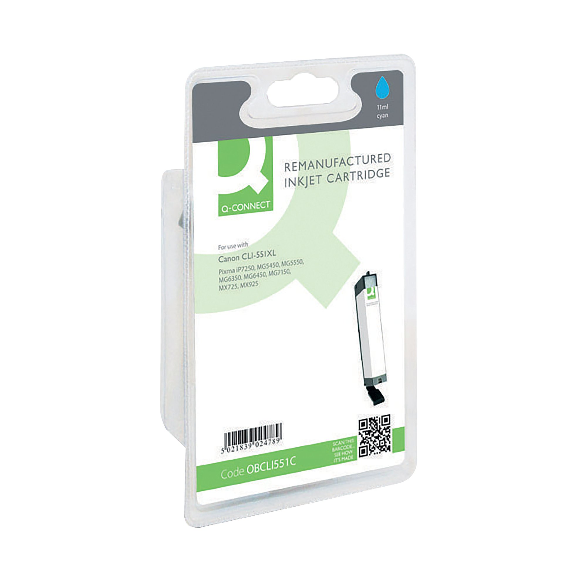 Q-CONNECT CANON CLI-551XL INK HY CYN