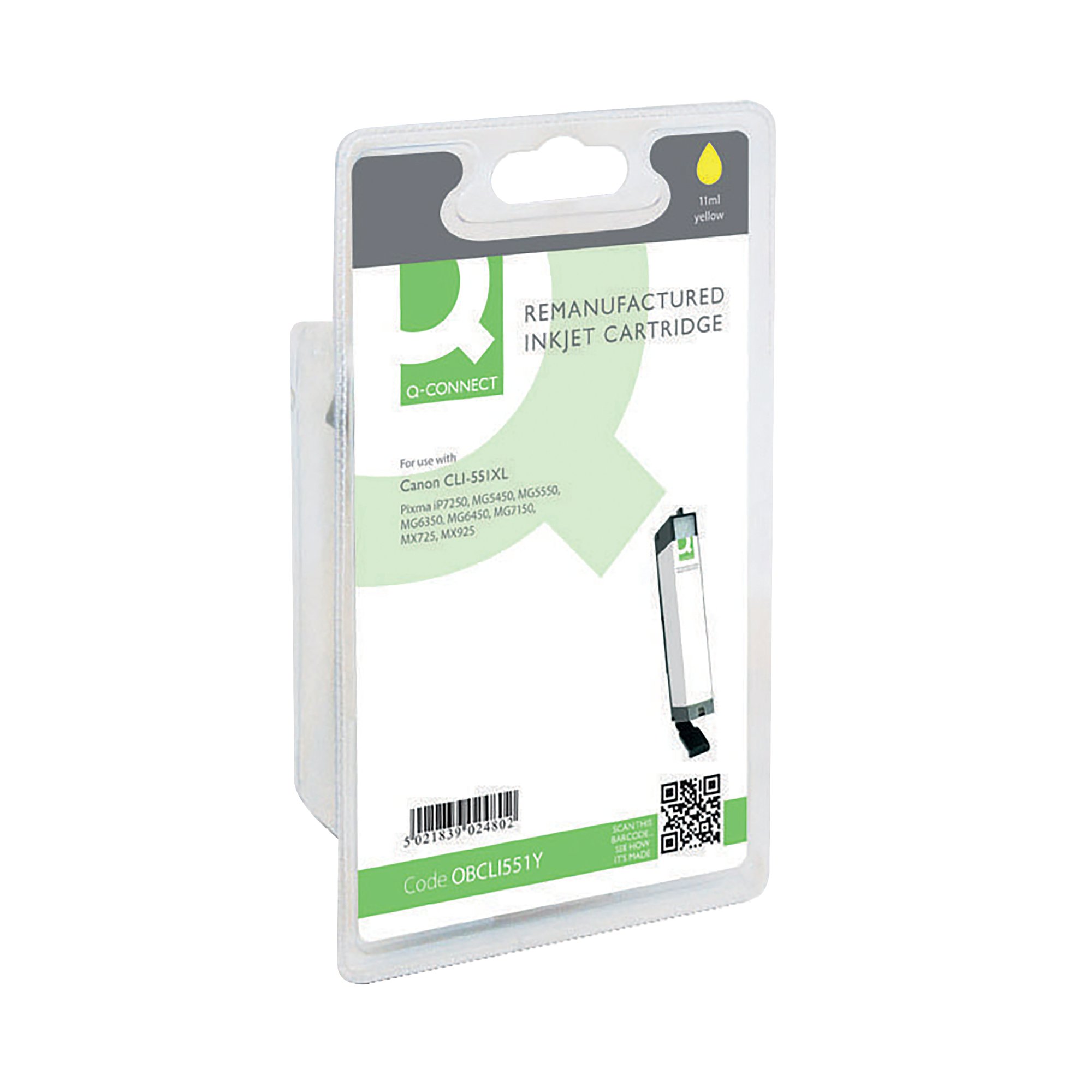 QCONNECT CANON CLI-551XL INK CRT YLW