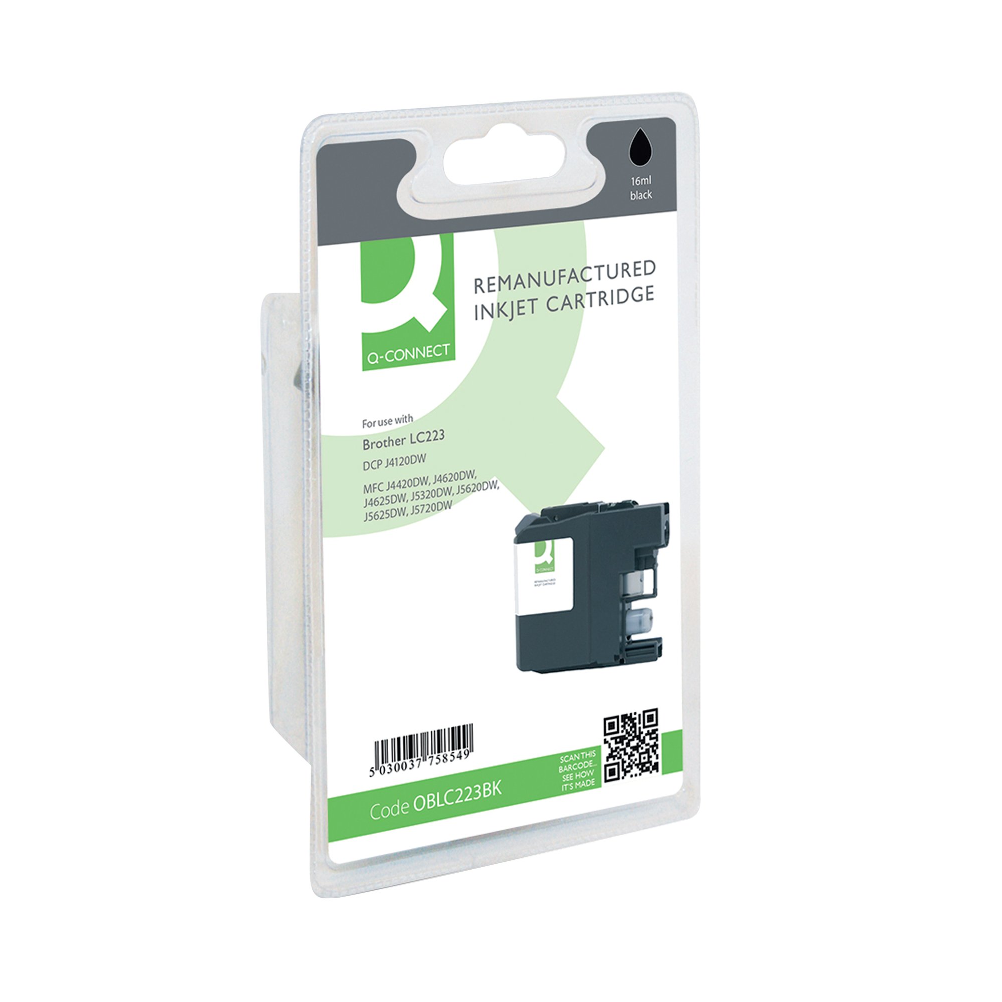 Q-C BROTHER LC223BK COMP INK CRT BLK