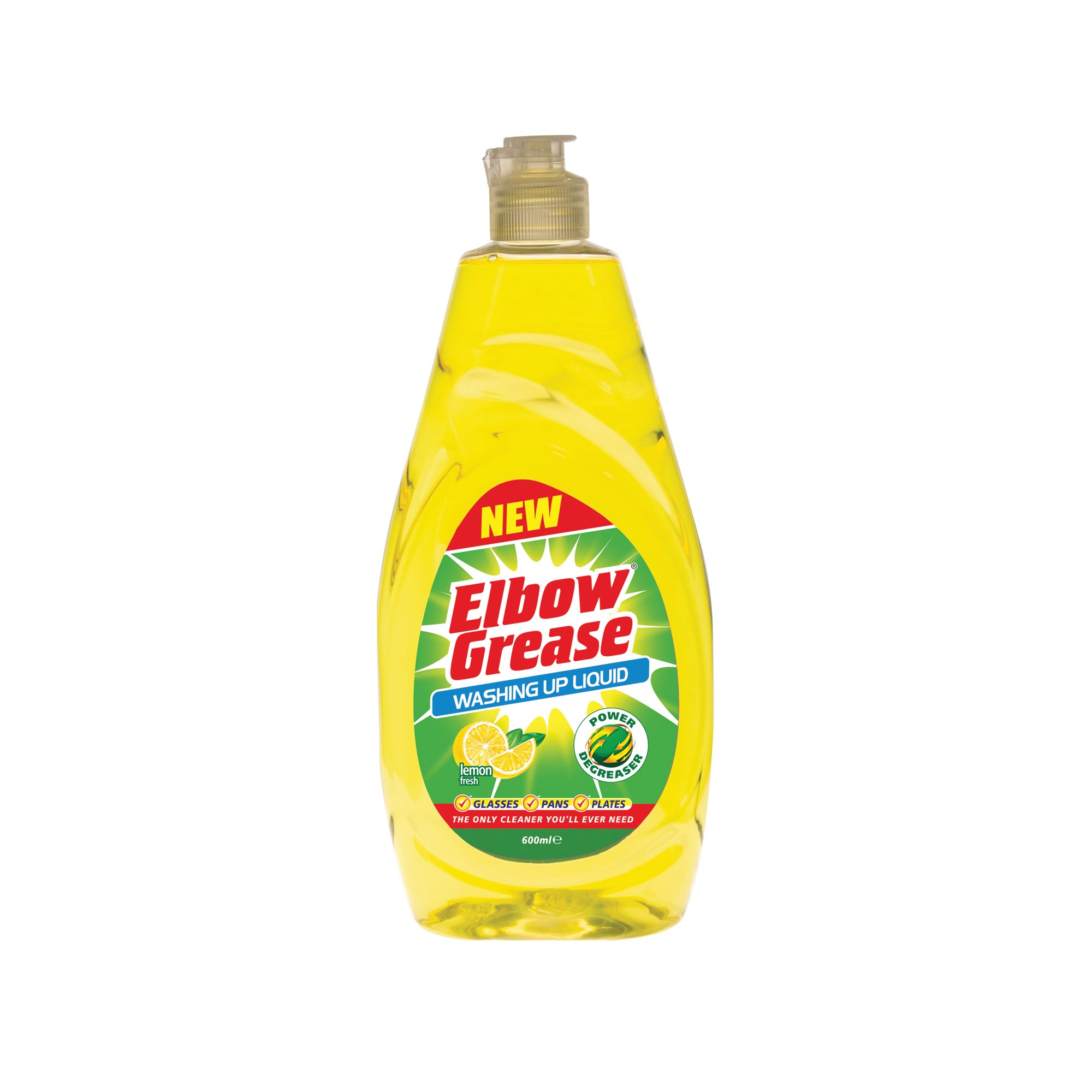 ELBOW GREASE WASH LIQUID LEMON 600ML