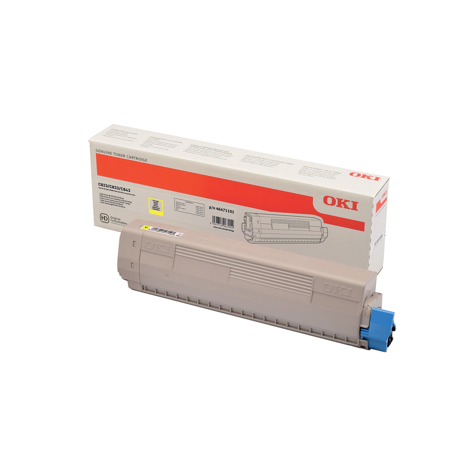 OKI C823 YELLOW TONER CARTRIDGE
