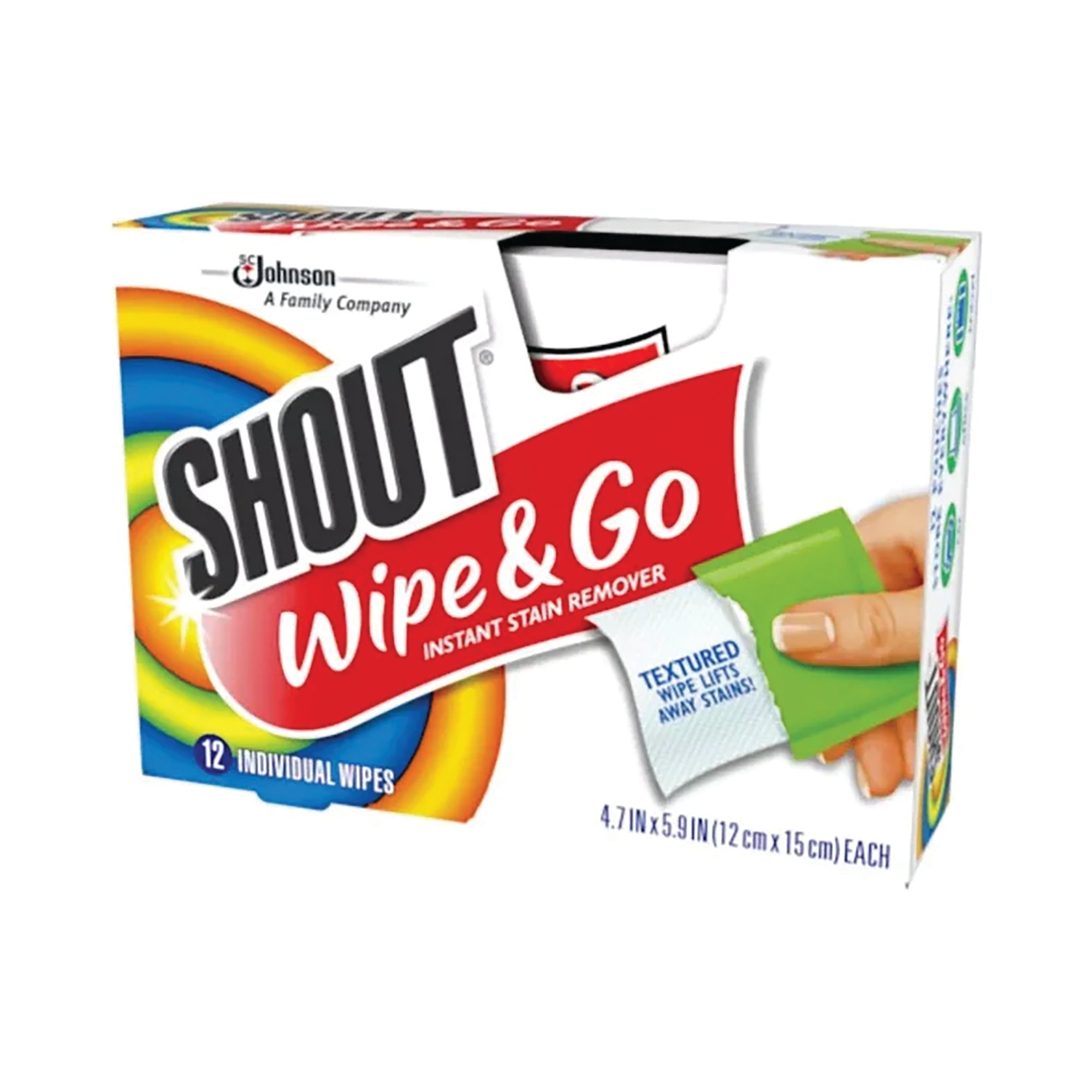 SHOUT WIPE + GO 12X12 WIPES PK144