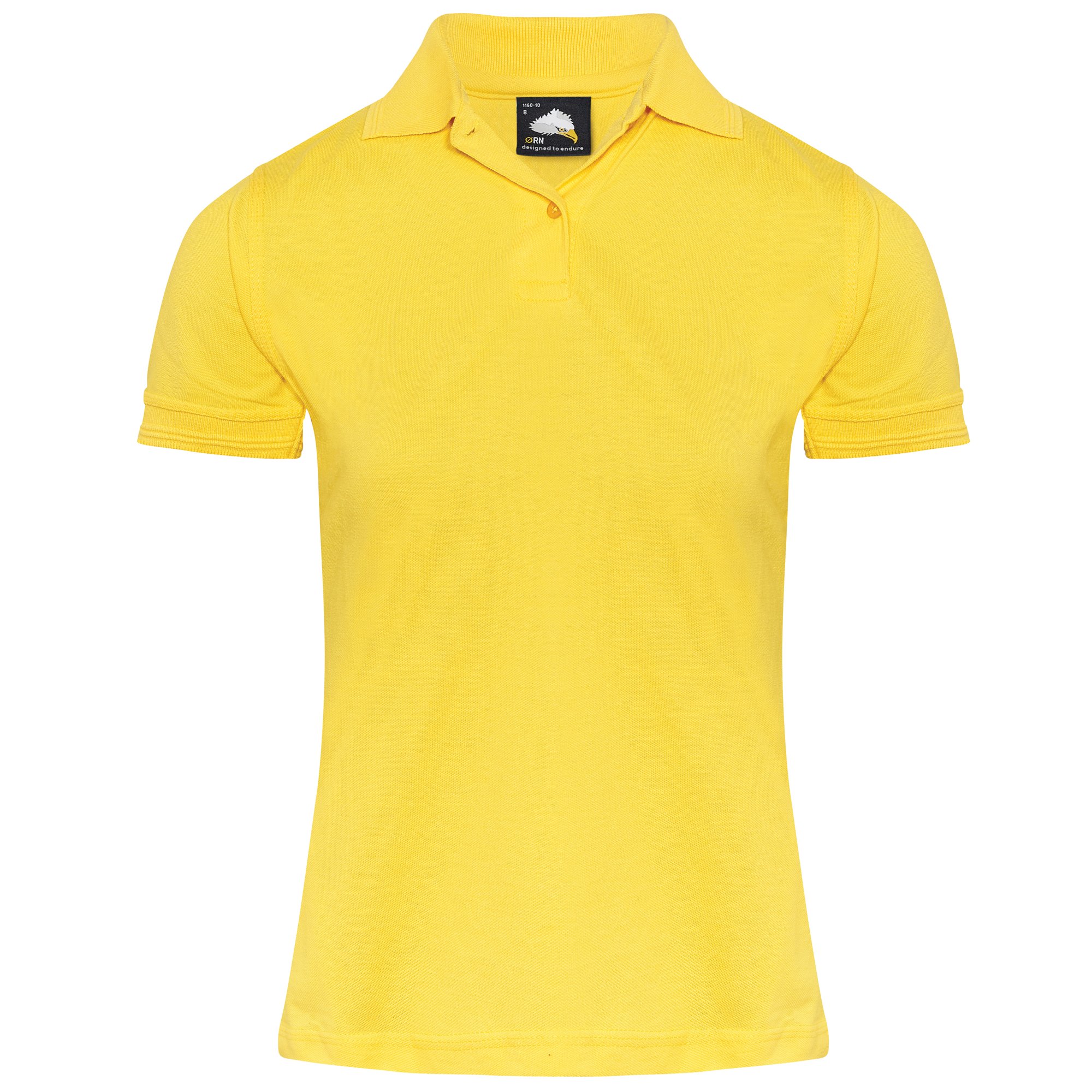 LADIES EAGLE POLO SHIRT YELLOW 12
