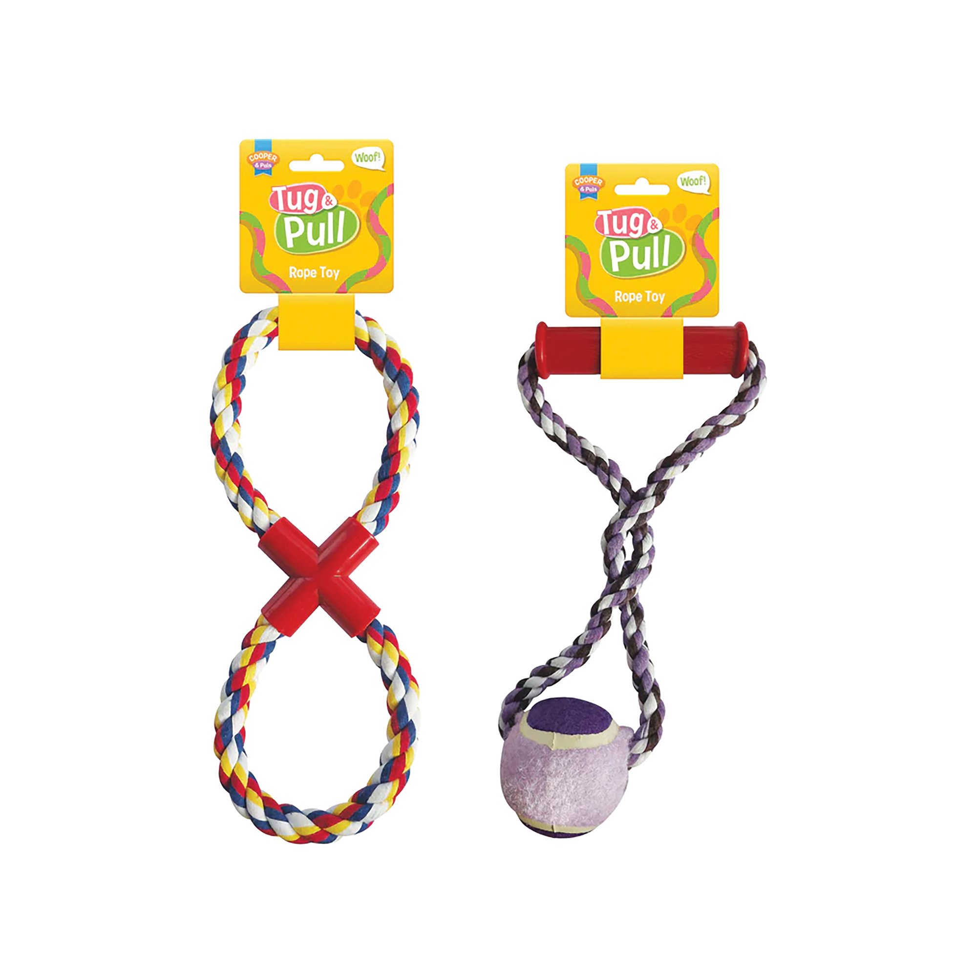 DURABLE STRONG DOG ROPE TOY AST PK24