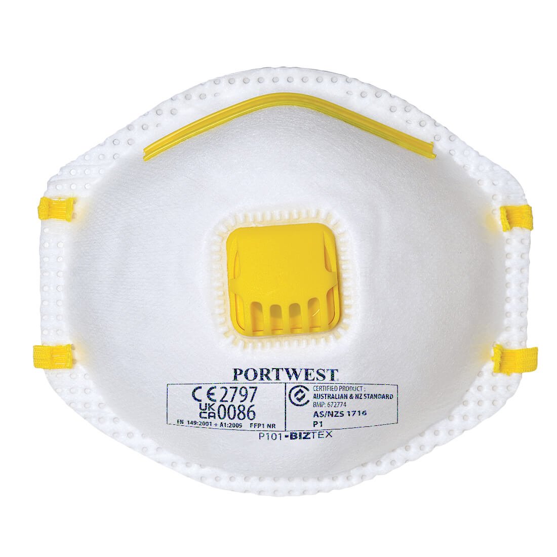 FFP1 VALVED RESPIRATOR PK10 WHT PK10