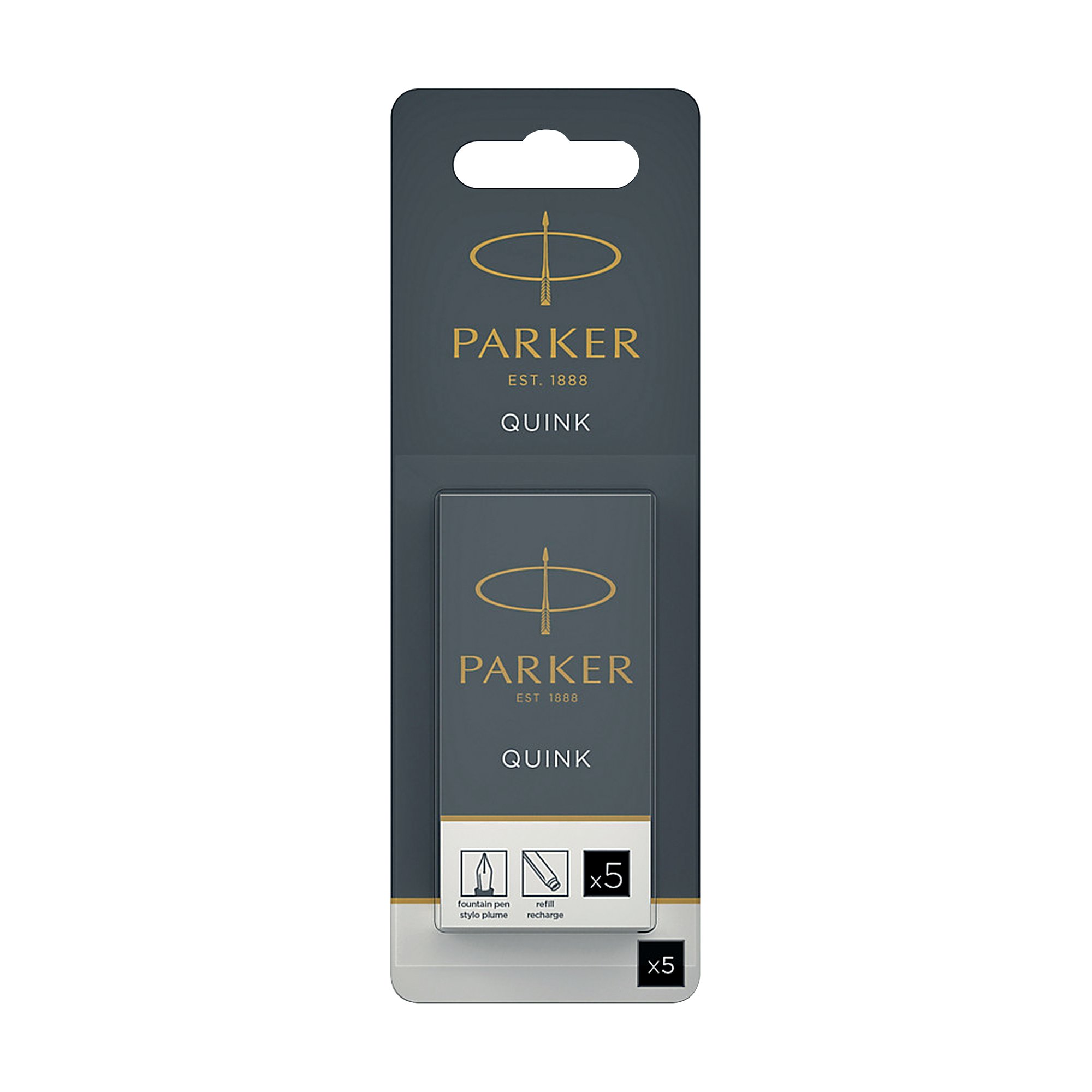 PARKER BLK QUINK PERMINK CARTX5 PK12