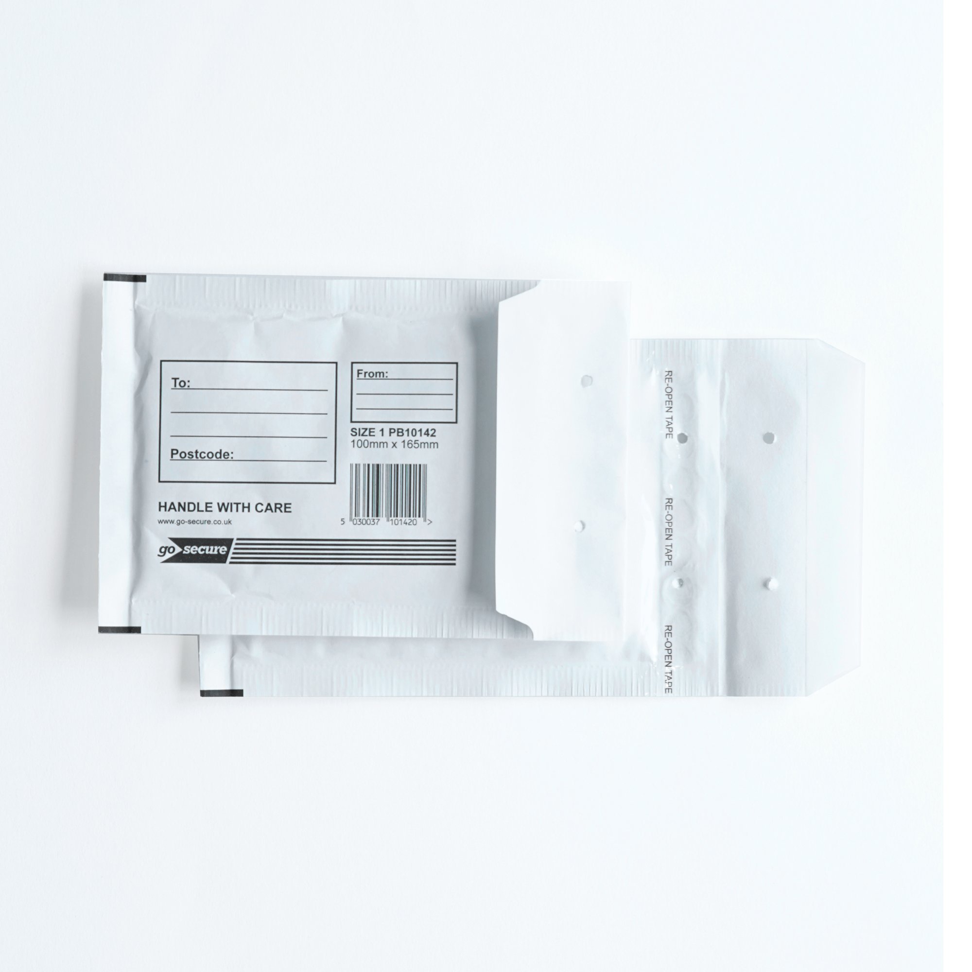 GOSECURE BUBBLE ENV SIZE 1 WHT PK10