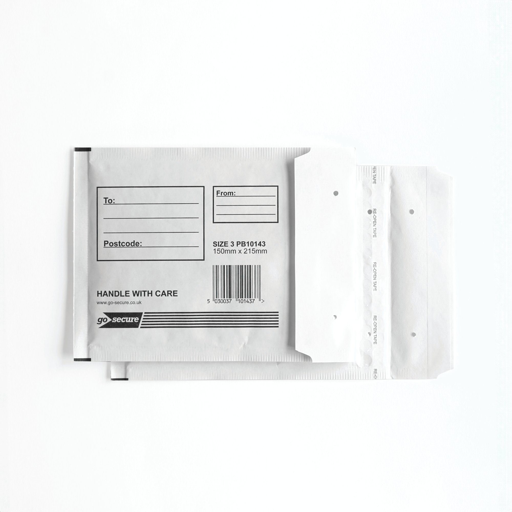 GOSECURE BUBBLE ENV SIZE 3 WHT PK10