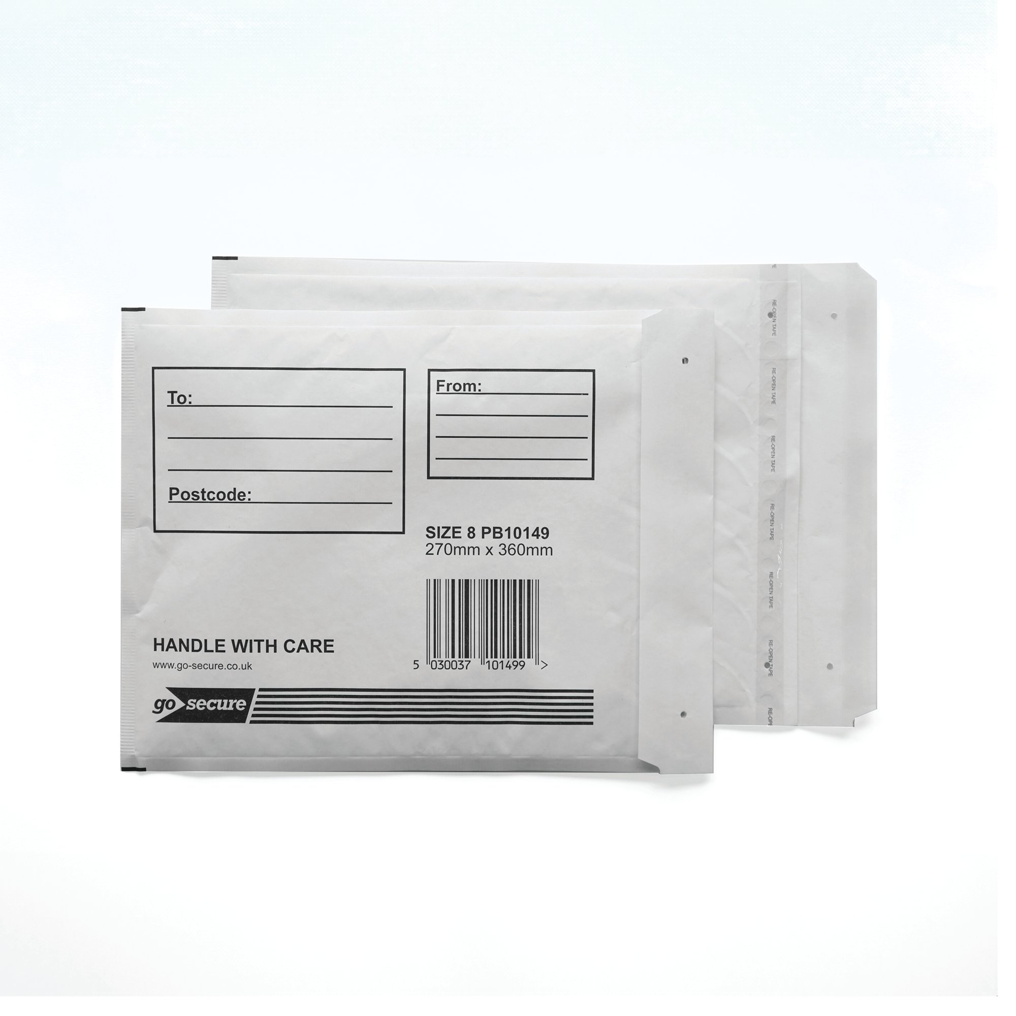 GOSECURE BUBBLE ENV SIZE 8 WHT PK10