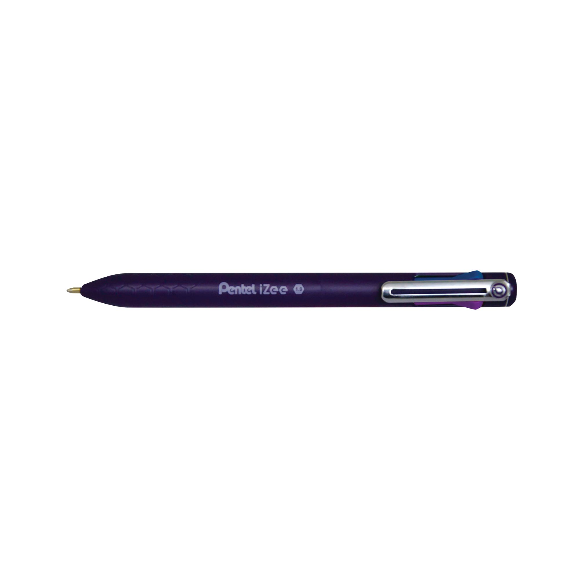 PENTEL IZEE 4 COLR BALLPNT ASST PK12