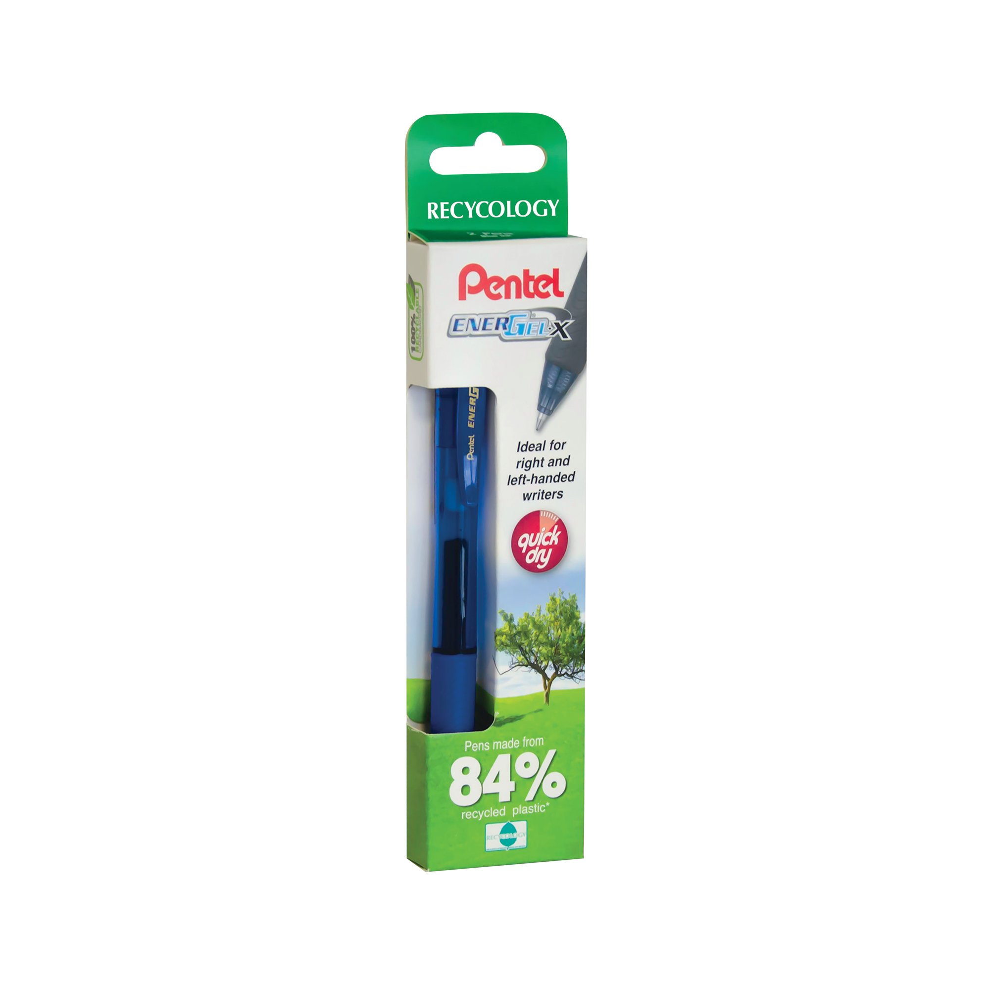 PENTEL ENERGEL X R/BALL PENS BLU PK2