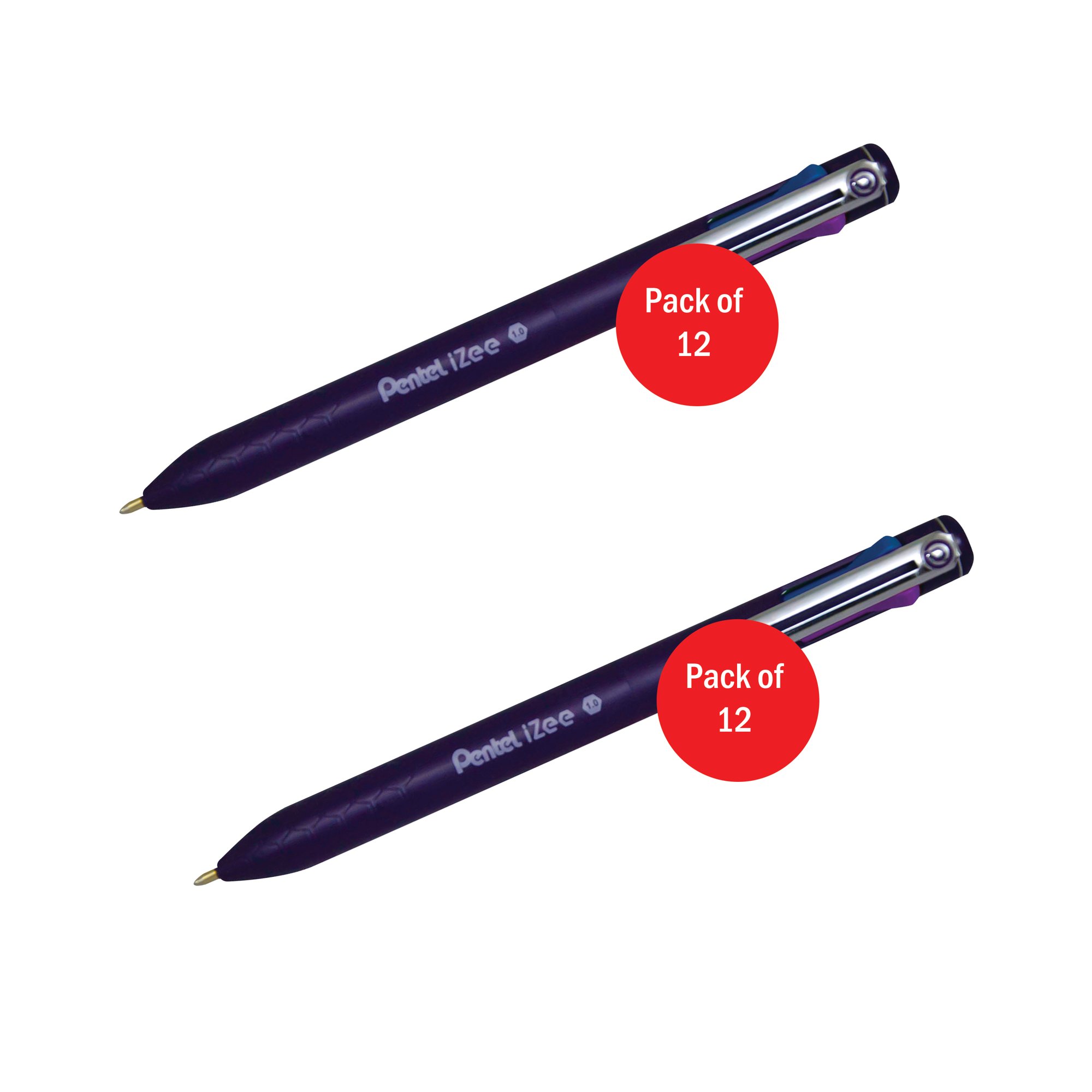 PENTEL IZEE 4COL BALL PK12 2FOR1