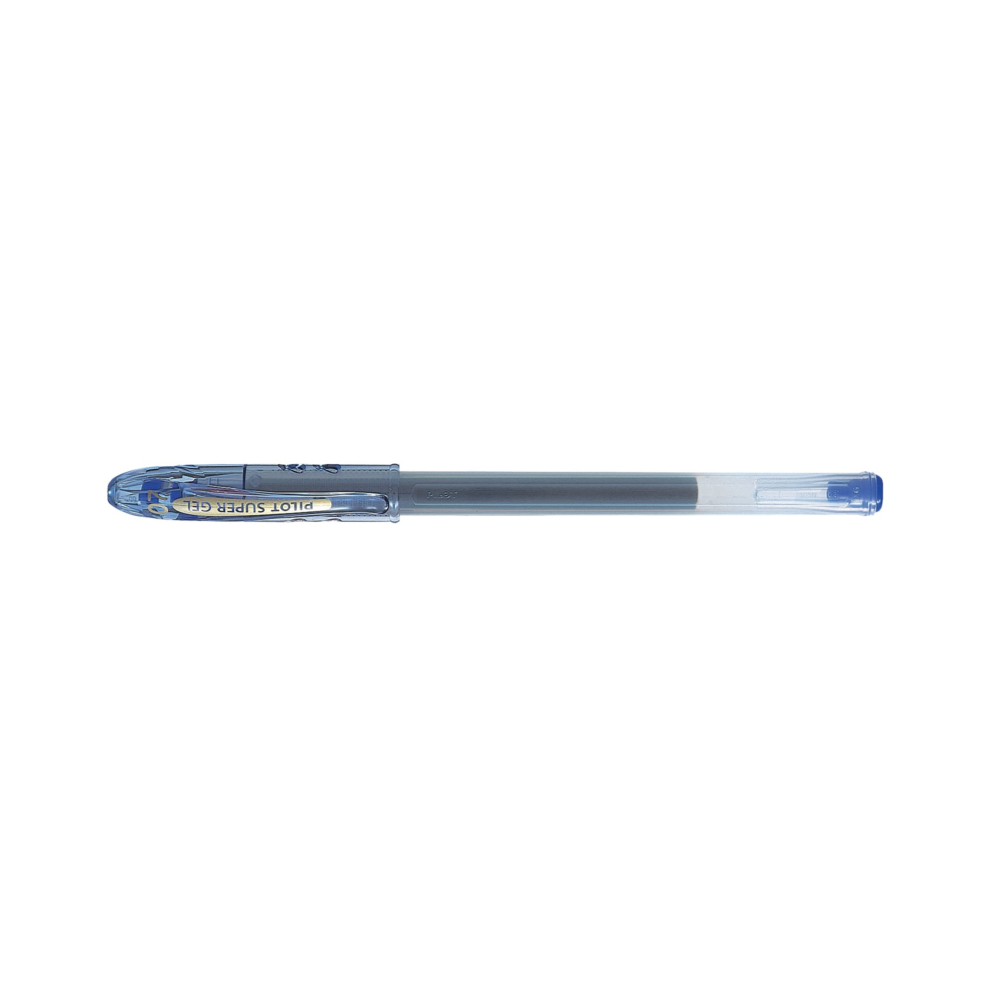PILOT SUPER GEL RBL PEN MED BLU PK12