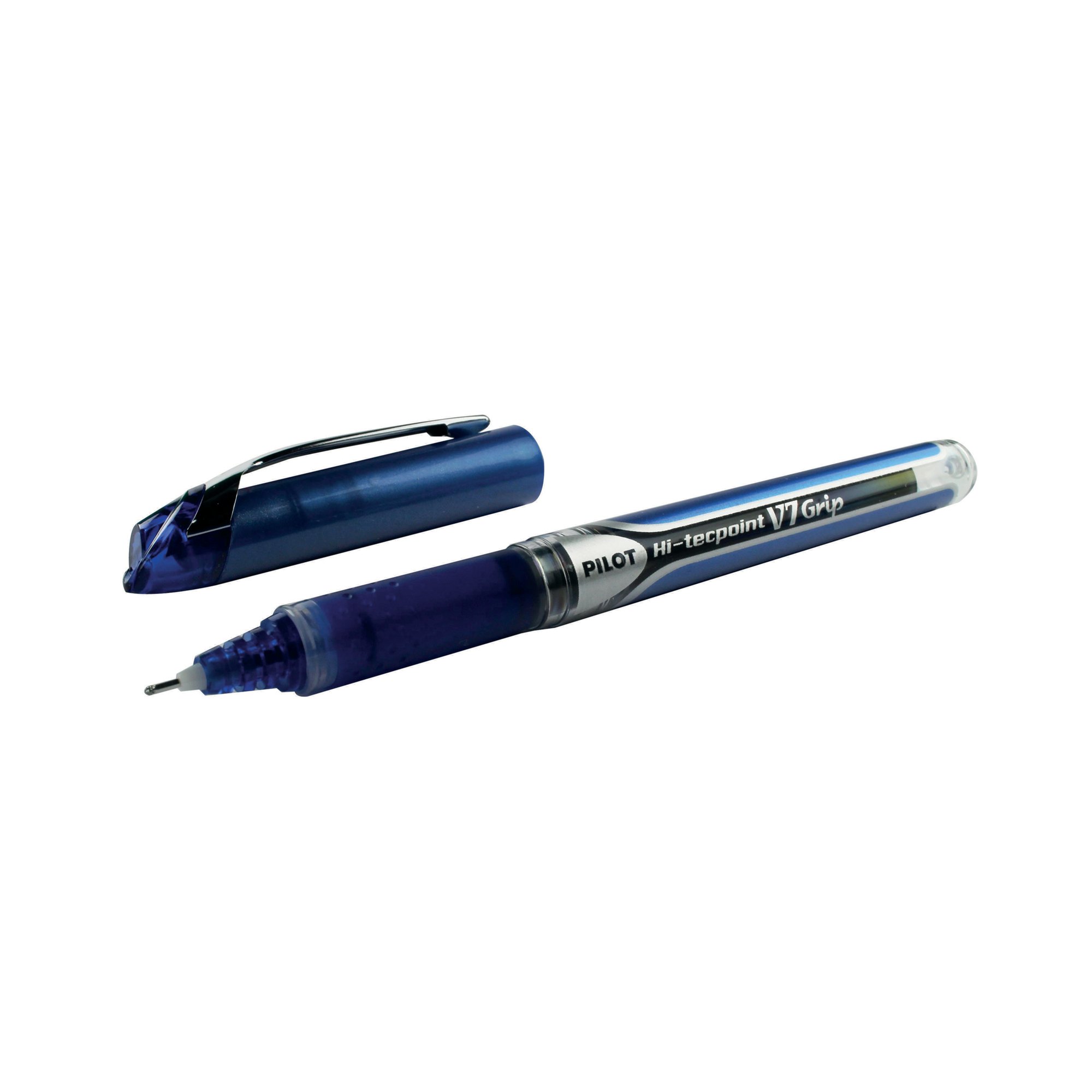 PILOT V7 GRIP LIQ INK RBALL BLU PK12