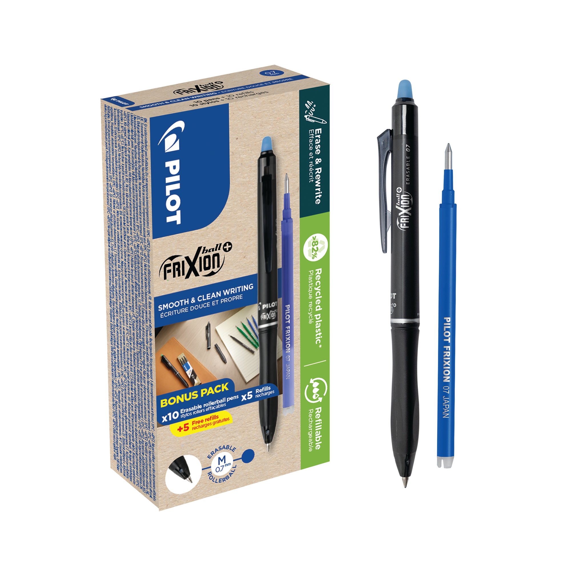 PILOT GREENPK FRIXION BALL+ BLU PK20