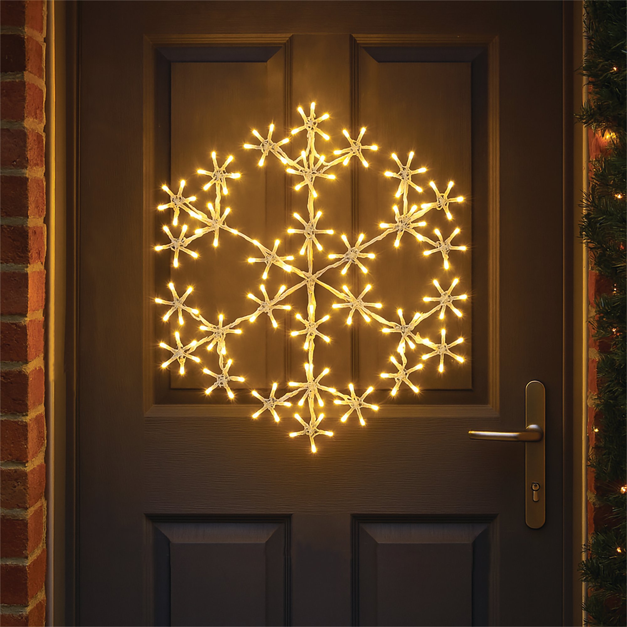 LED XMAS SNOWFLAKE LIGHT WARM WHT