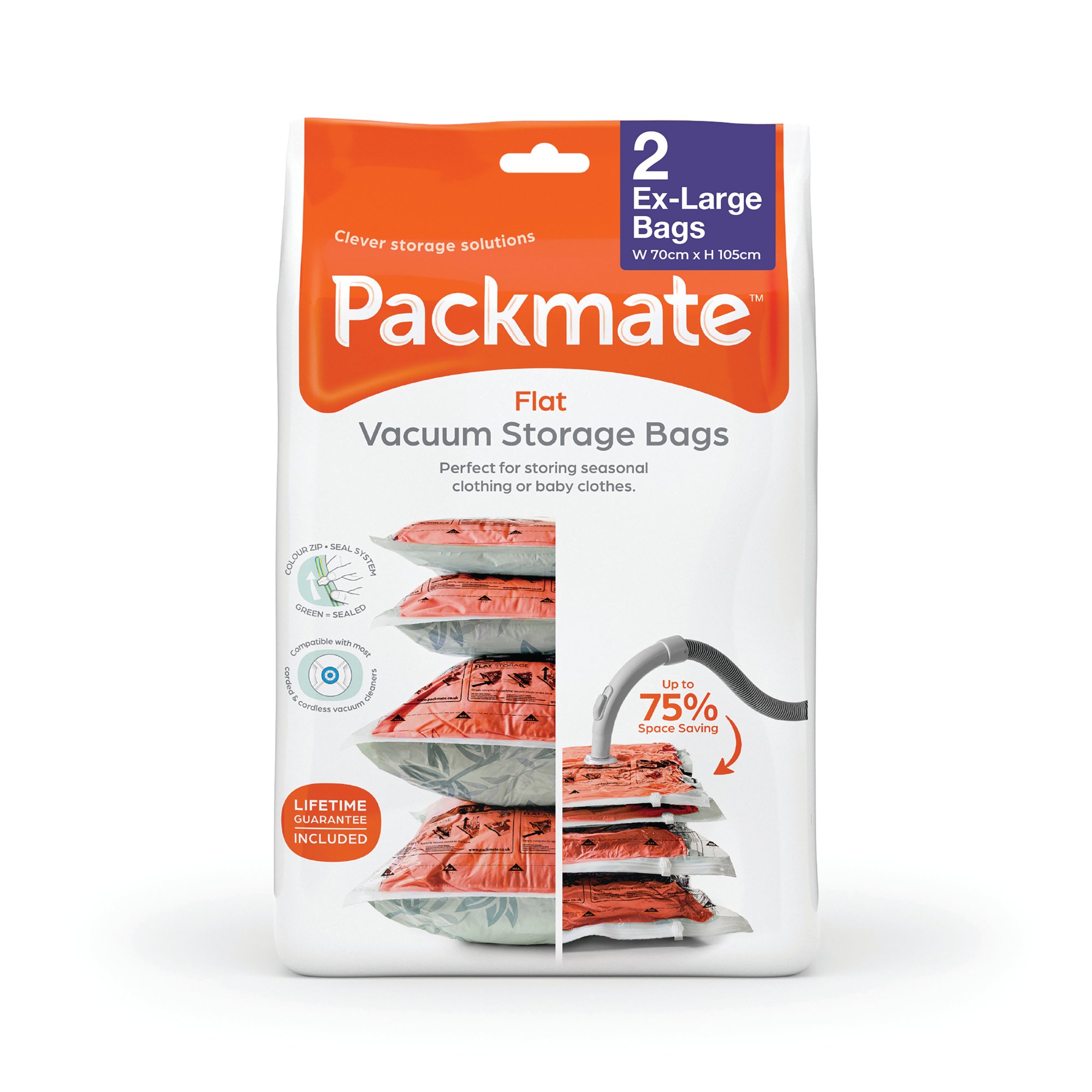 PACKMATE FLAT VAC BAG SET XL PK2