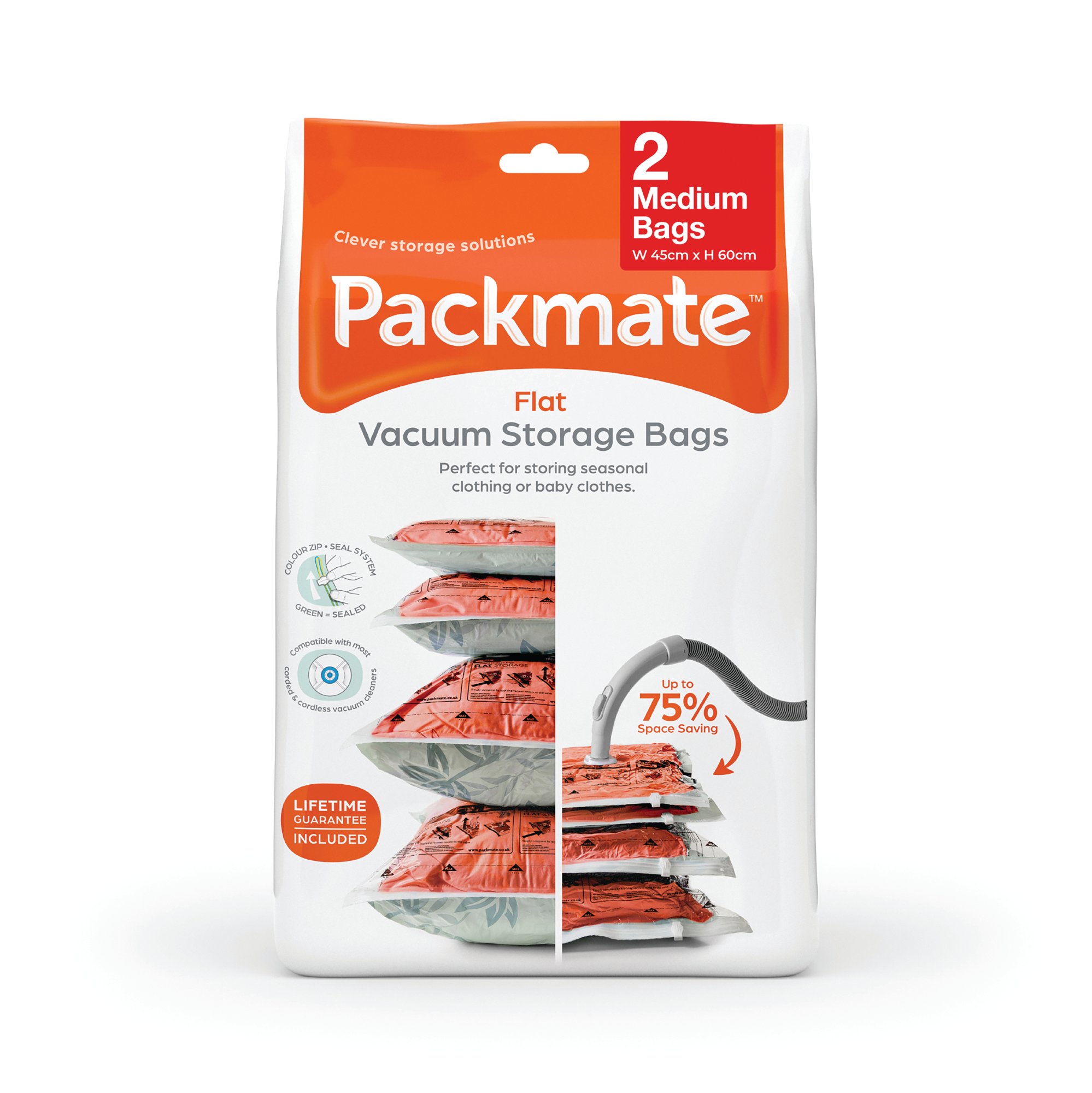 PACKMATE M FLAT VAC STORAGE BAGS PK2