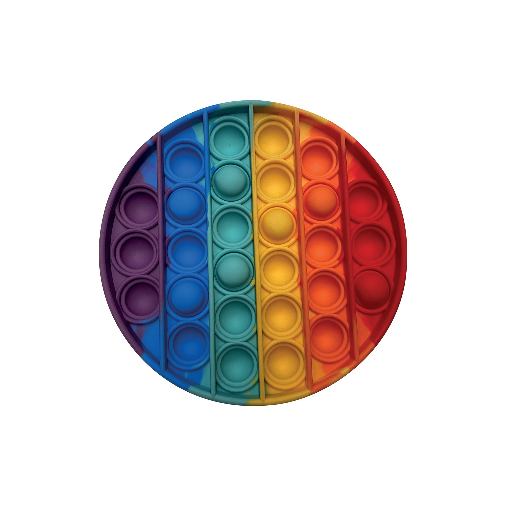 POP FIDGET PAD ROUND MULTICOLOURED