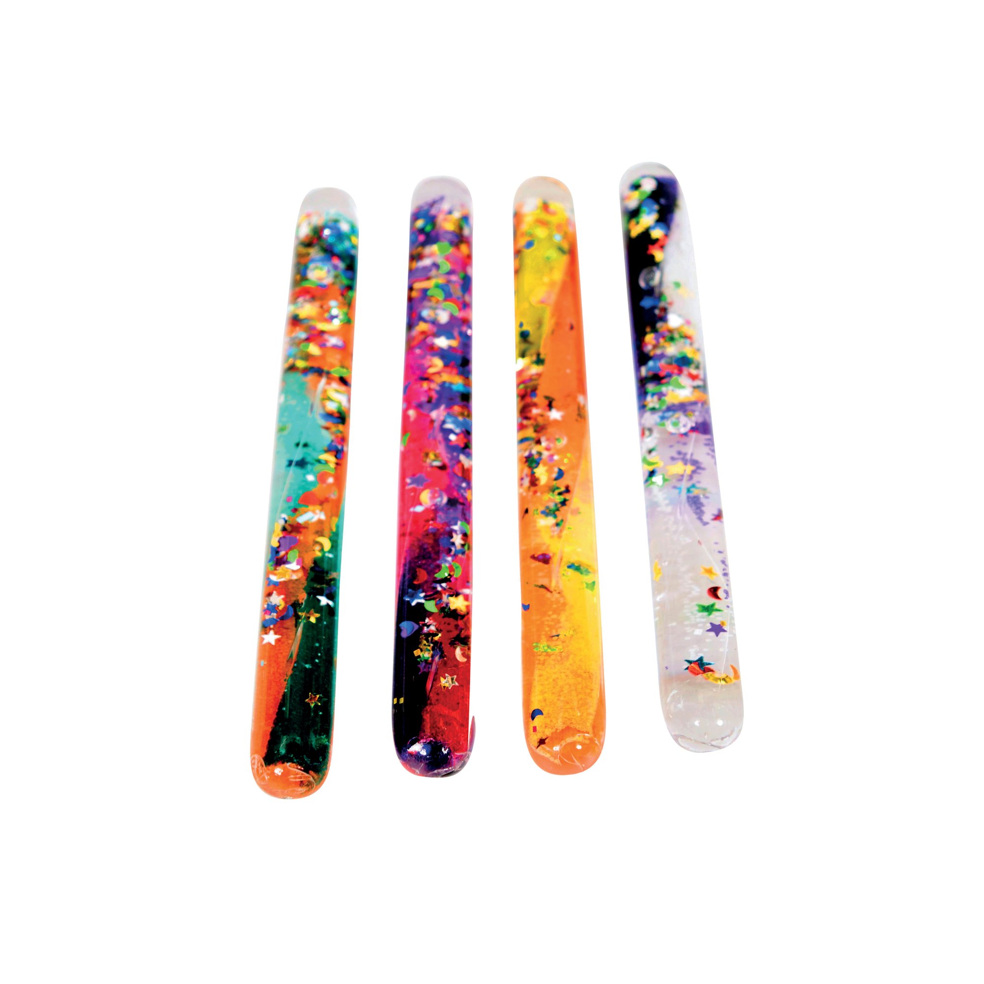GLITTER TUBE SENSORY WANDS AST PK4