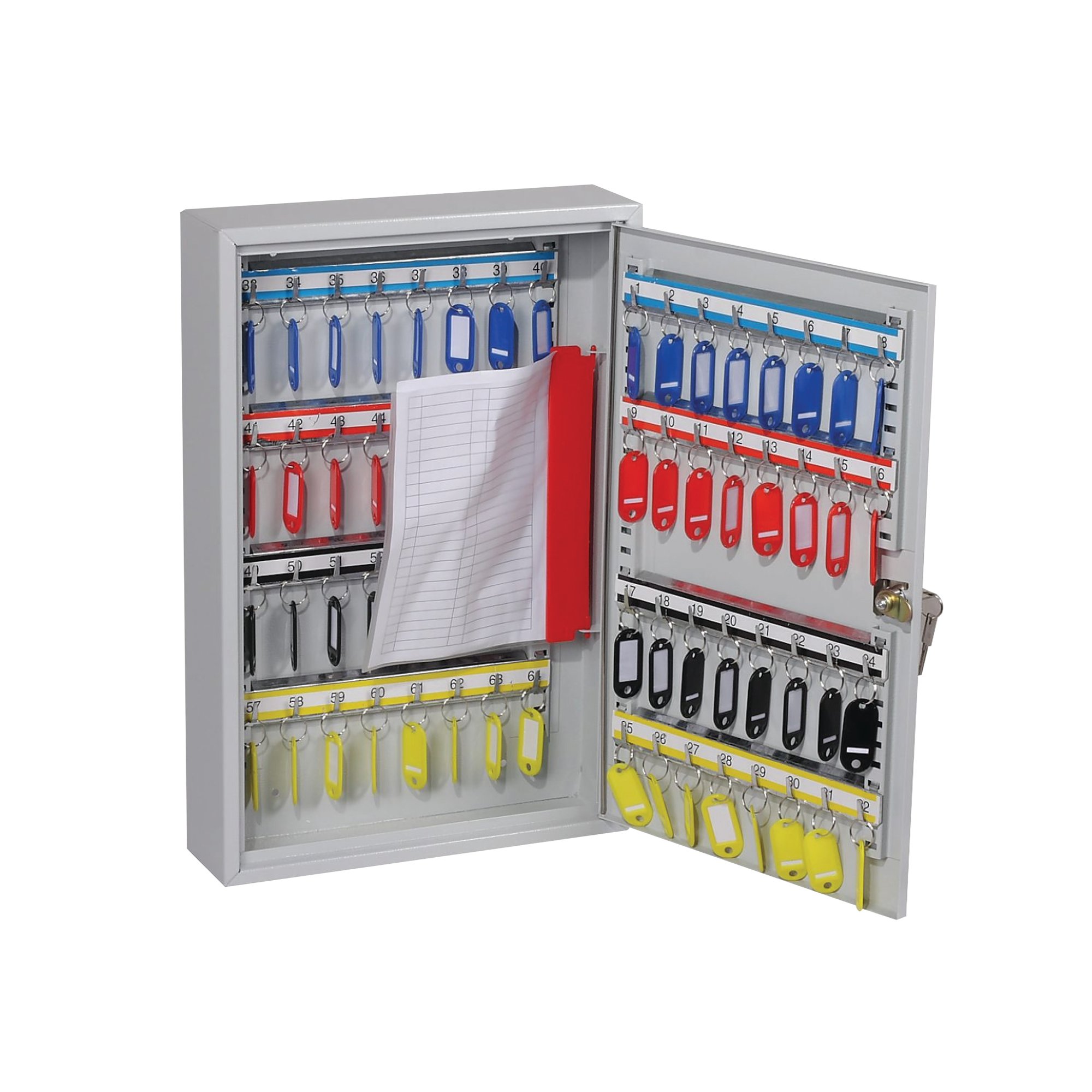 PHOENIX COM KEY CABINET 64 HOOK GRY