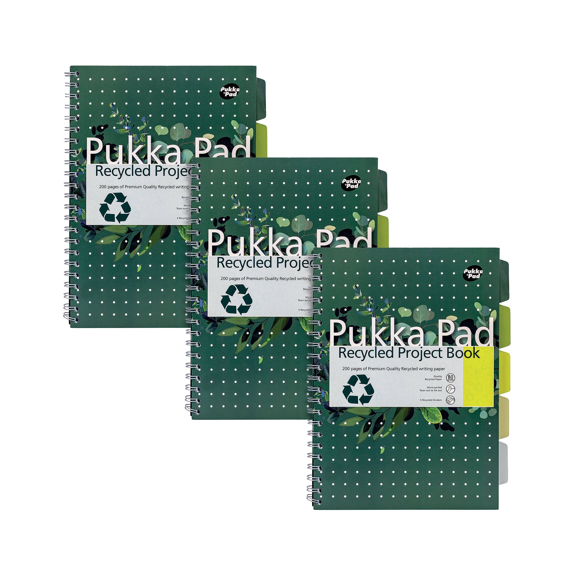 PUKKA RECYCLED PROJECT BOOK A4 PK3