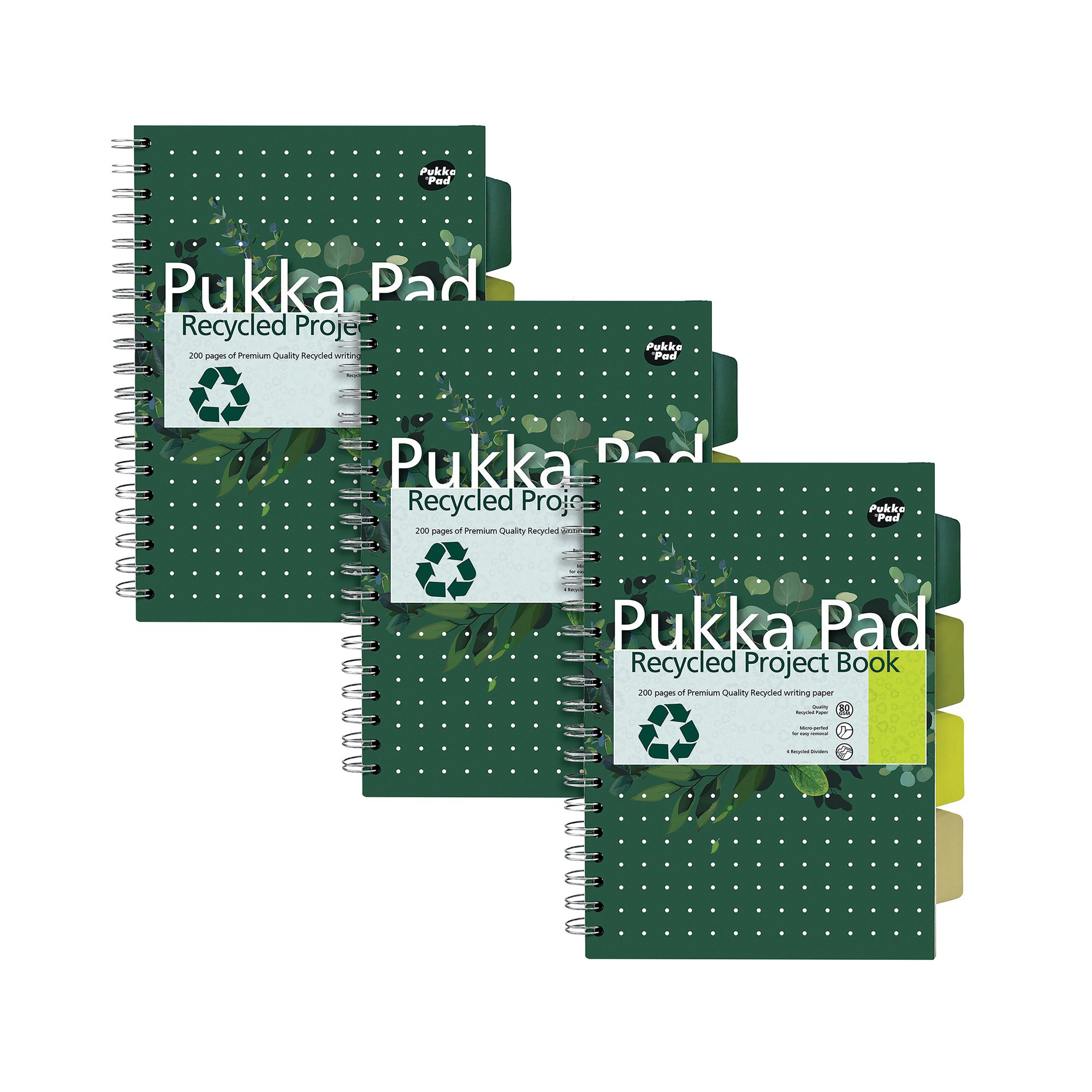 PUKKA RECYCLED PROJECT BOOK B5 PK3