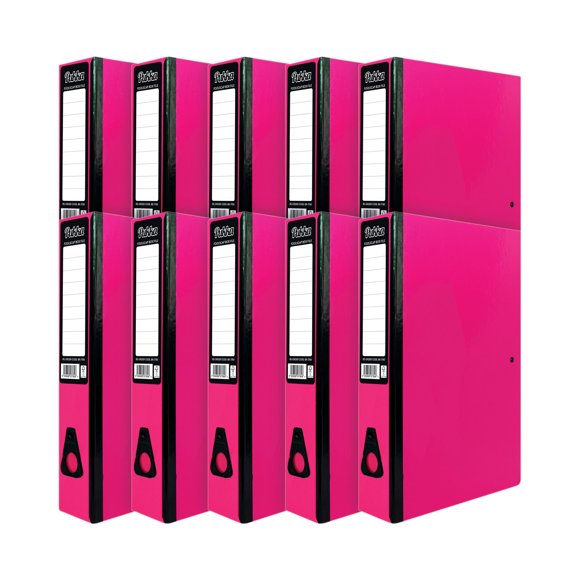 PUKKA BRIGHTS BOX FILE FC PINK PK10
