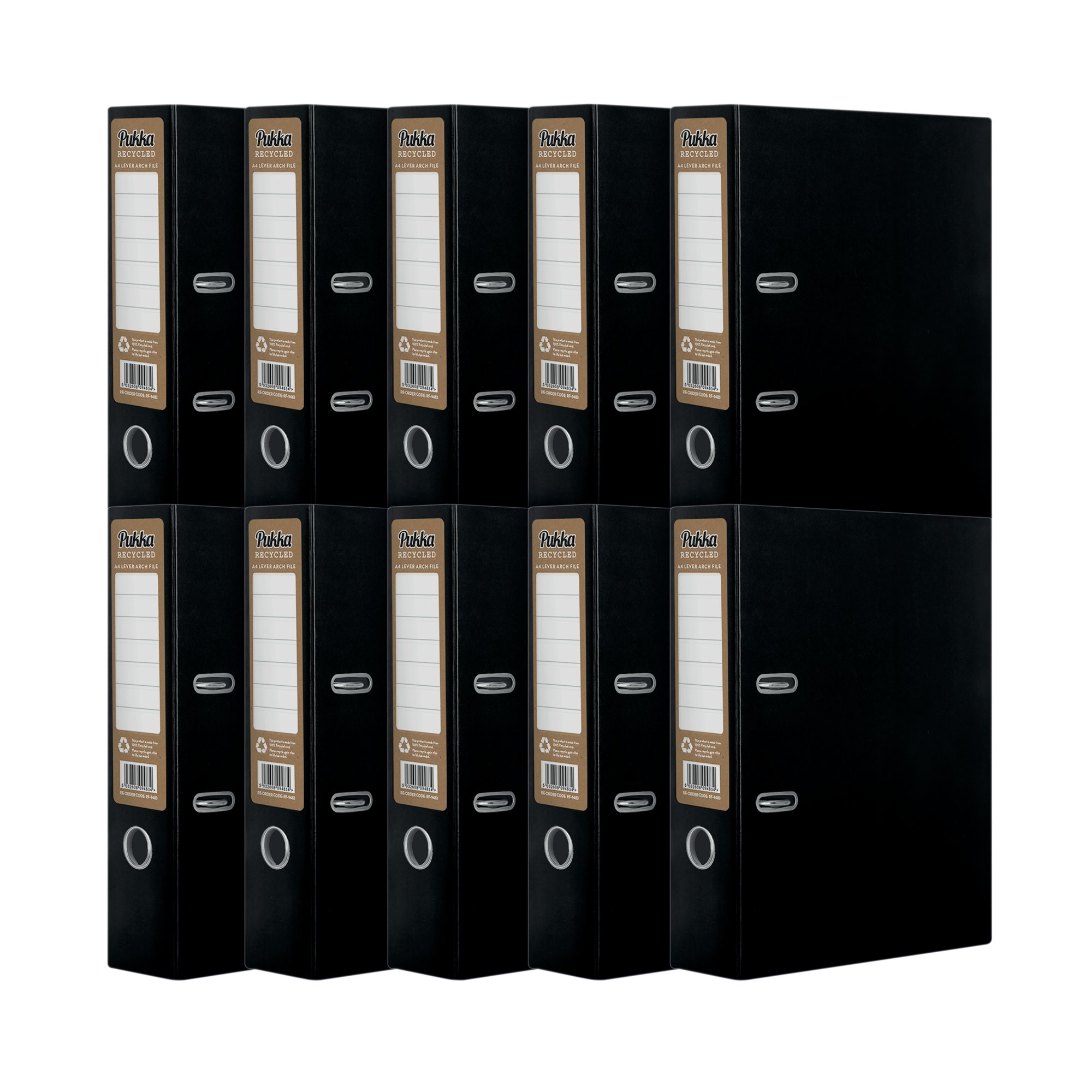 PUKKA RECYCLED L/ARCH A4 - BLK PK10