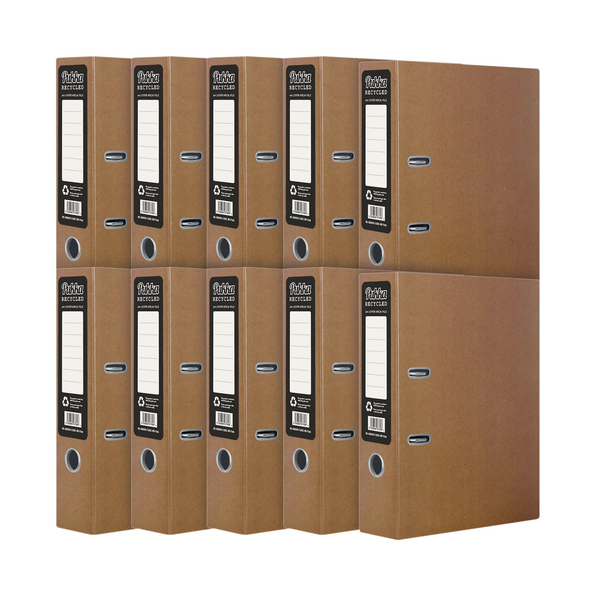 PUKKA RECYCLED L/ARCH A4 KRAFT PK10