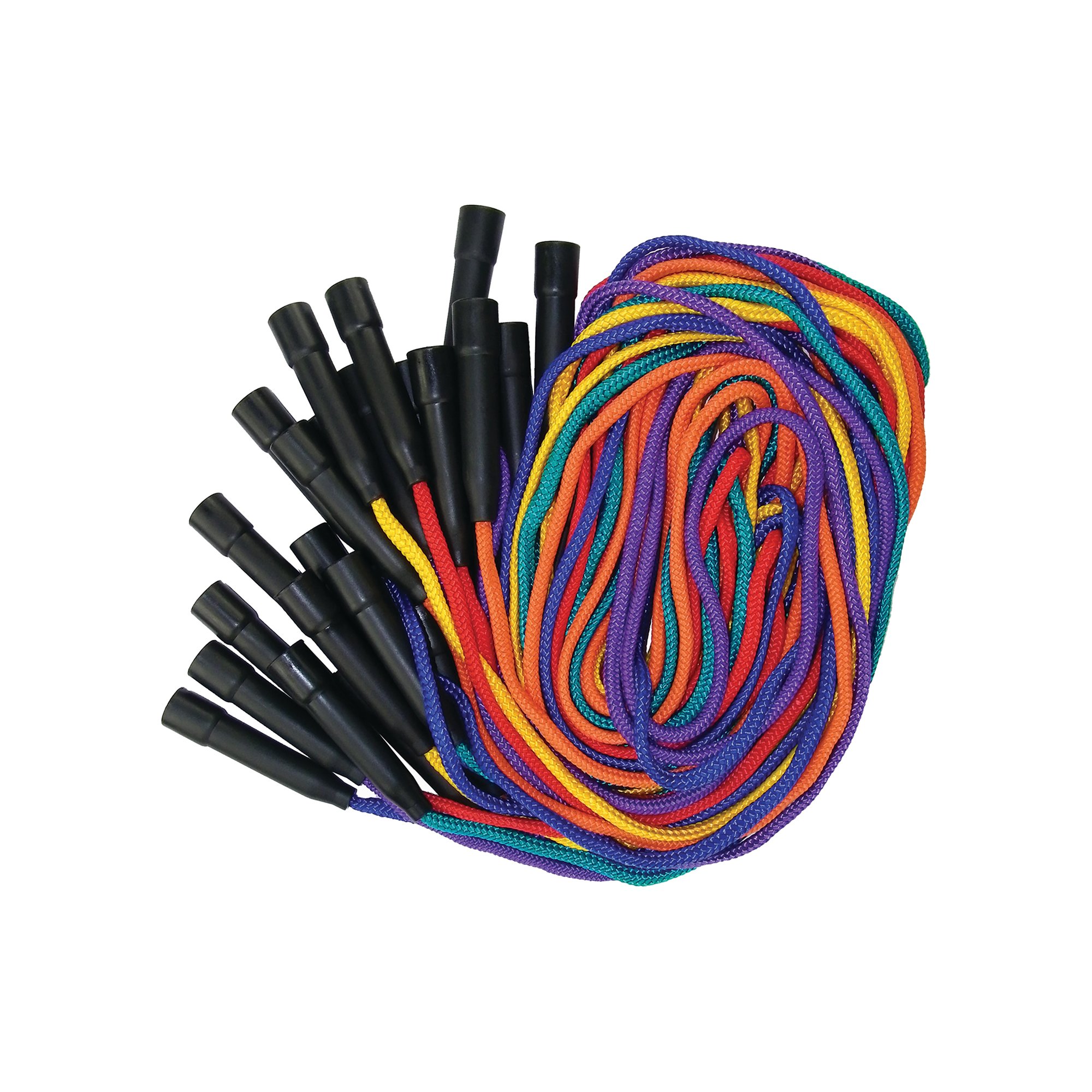 SKIPPING ROPES HANDLES 8FT AST PK12