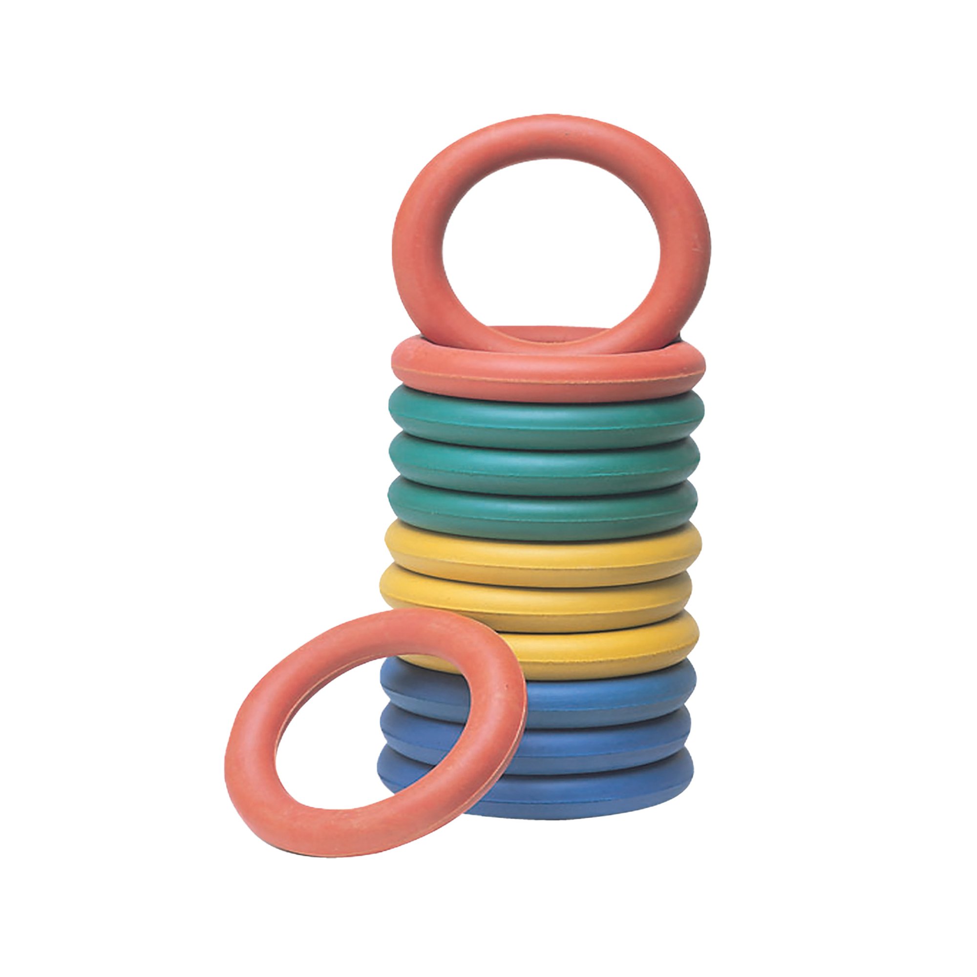 RUBBER QUOITS ASSORTED PK12