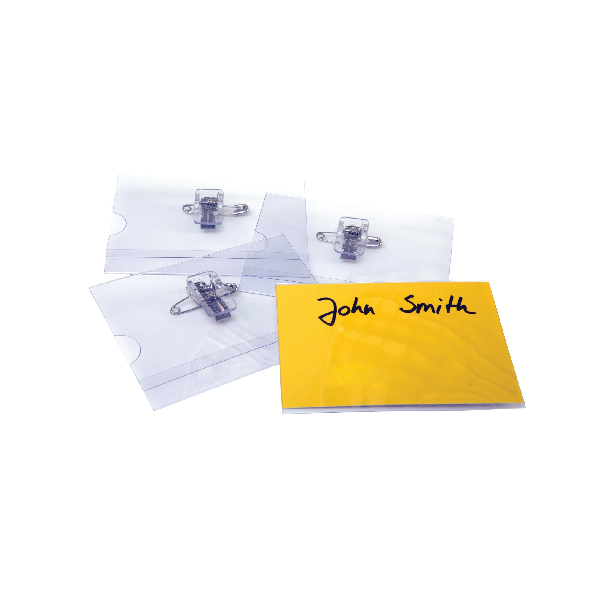 COMBI CLIP NAME BADGE 40X75MM PK50