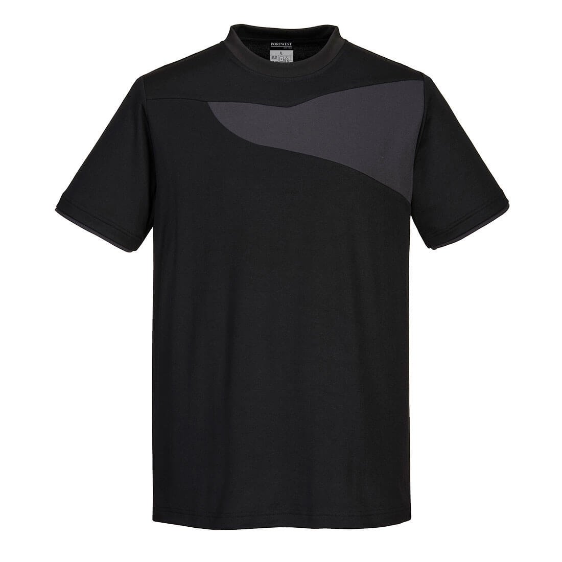 PW2 CTN COMF TSHIRT SS BLK/ZGRY XXL