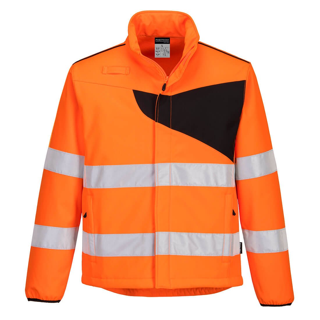 PW2 HI-VIS SOFTSHELL 2L ORG/BLK M