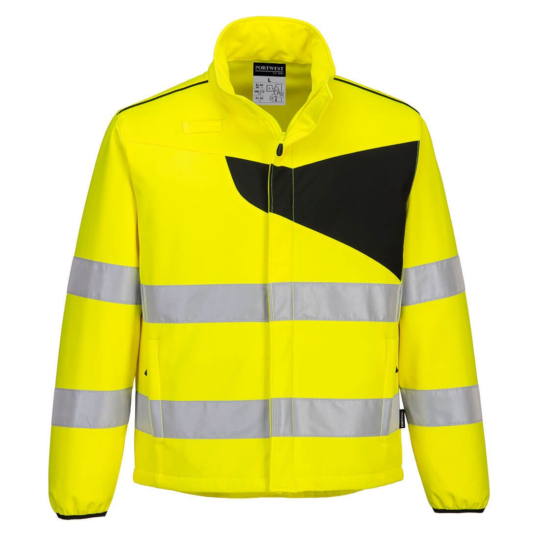 PW2 HI-VIS SOFTSHELL 2L YLW/BLK L