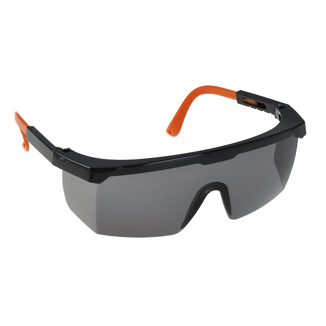 SAFETY SPECTACLES SMOKE/BLK/ORG PK12