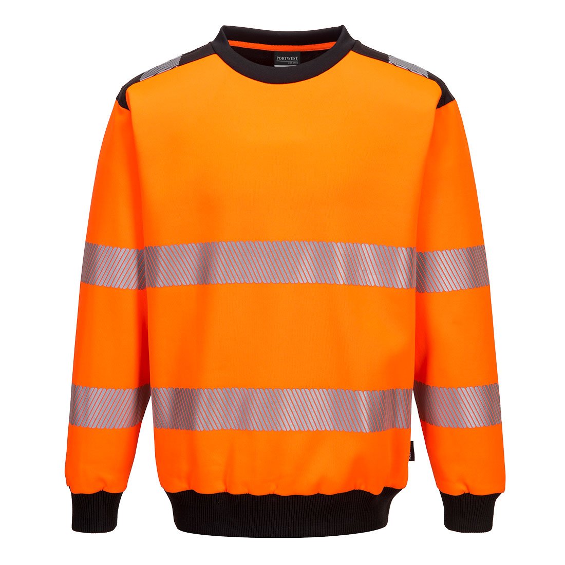 PW3 HI-VIS SWEATSHIRT ORG/BLK L