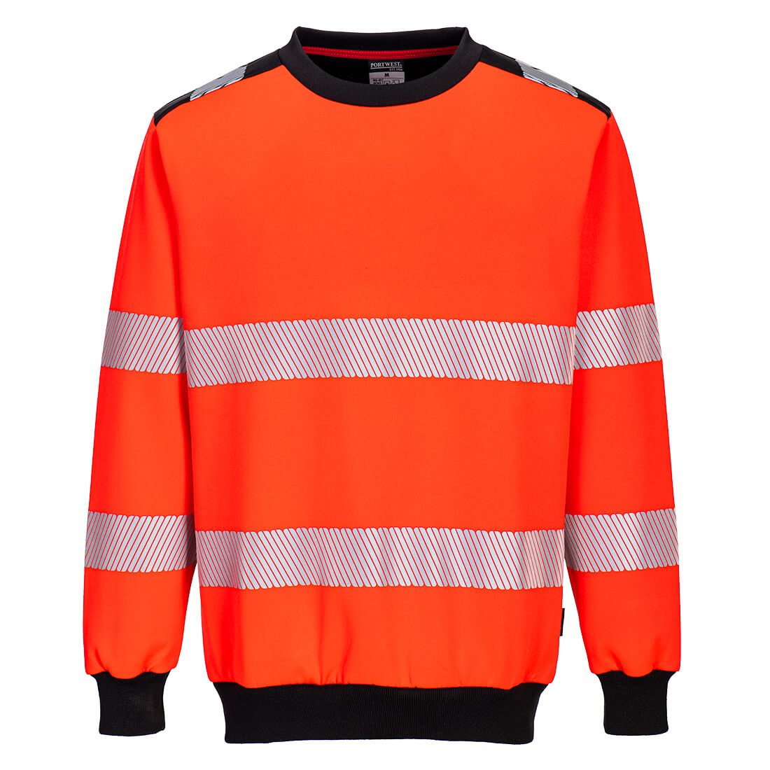 PW3 HI-VIS SWEATSHIRT RED/BLACK S